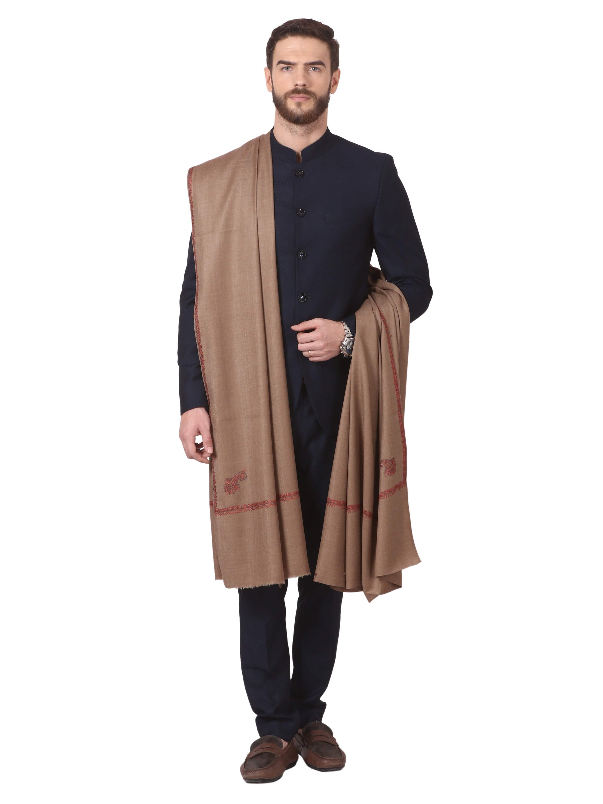Pashtush Store Shawl Pashtush Mens, Kingri Hand Embroidery Shawl, Full Size