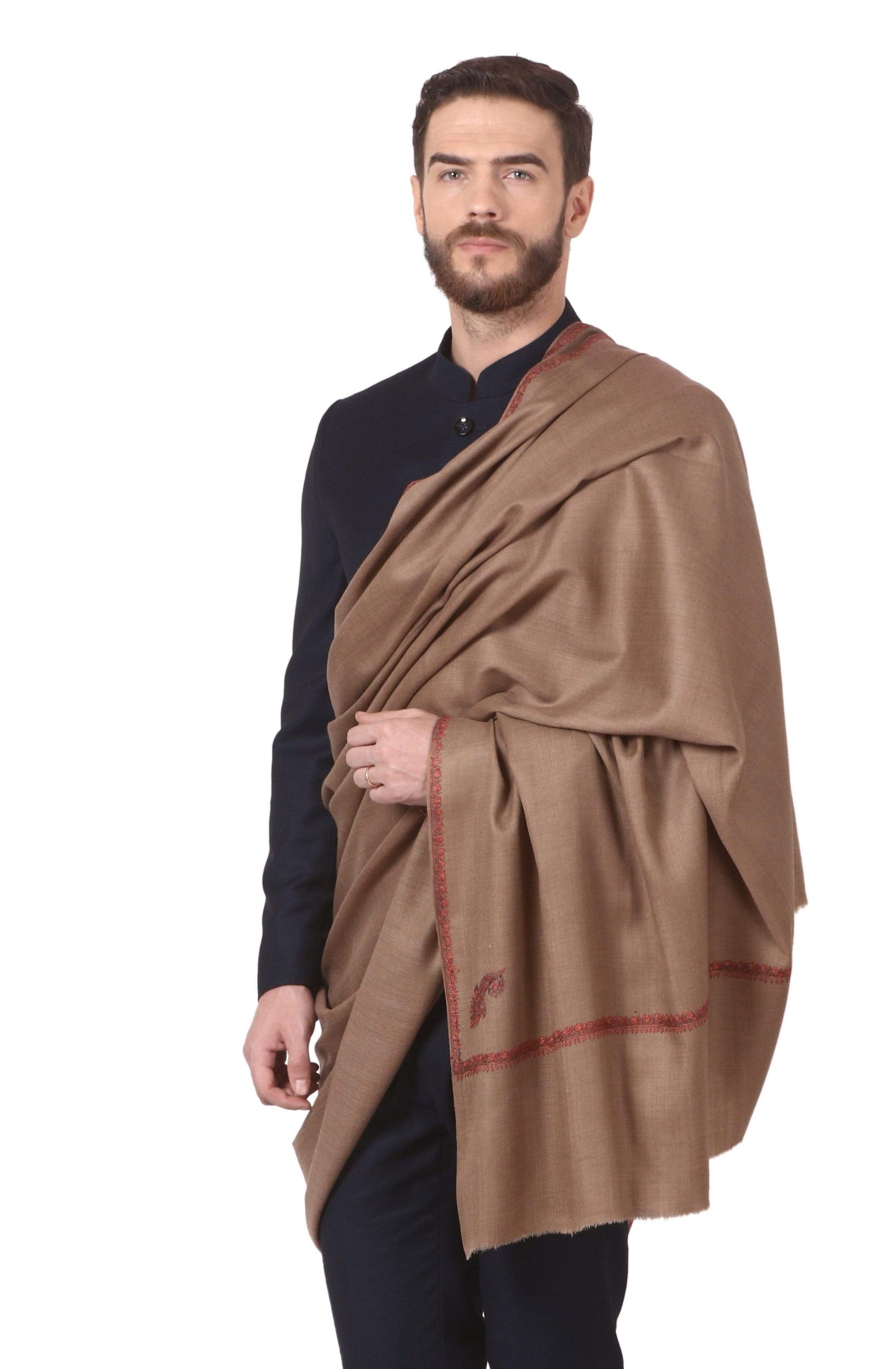 Pashtush Store Shawl Pashtush Mens, Kingri Hand Embroidery Shawl, Full Size