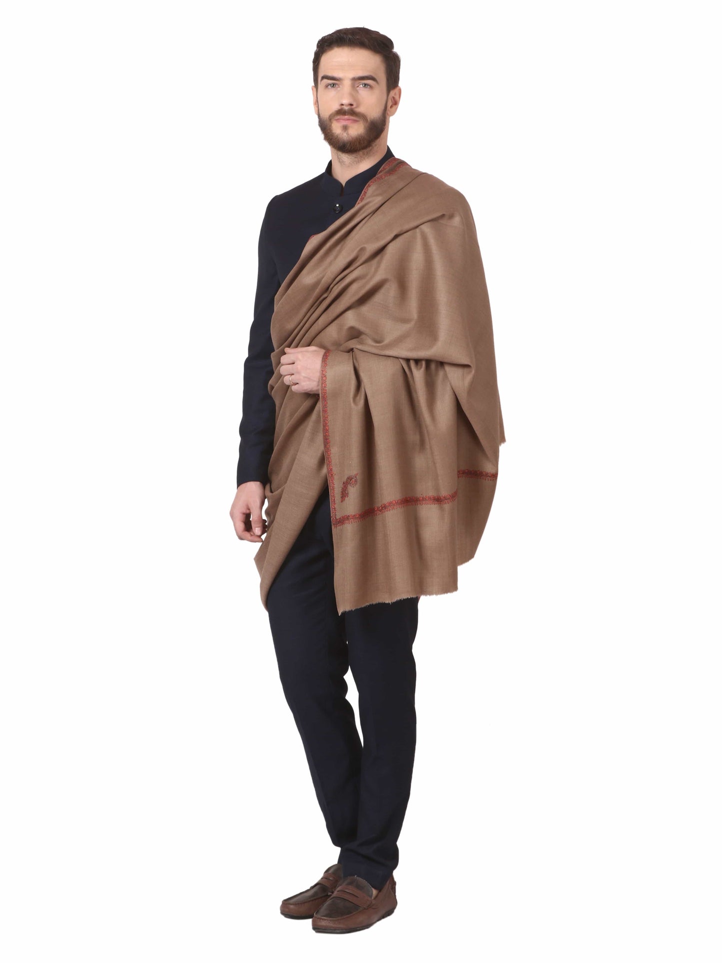 Pashtush Store Shawl Pashtush Mens, Kingri Hand Embroidery Shawl, Full Size