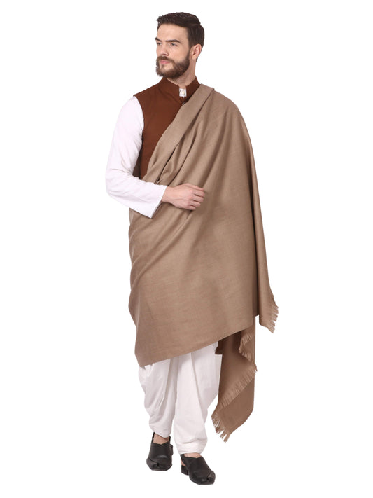Pashtush India Shawl Pashtush Mens Lohi, Thick and Warm gents Shawl, 100% Pure Wool, Woolmark Certified