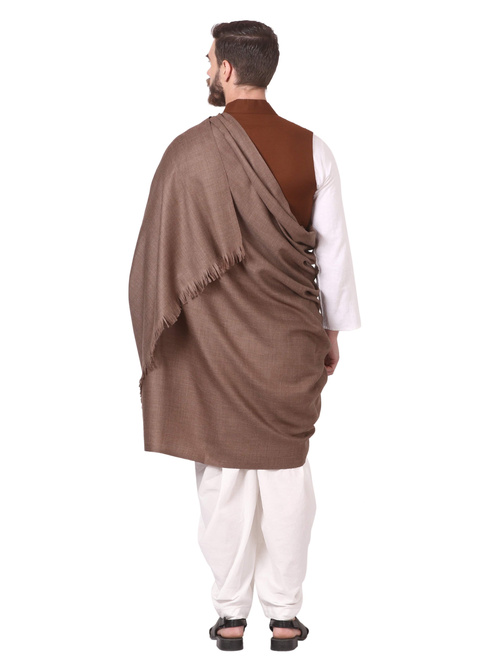 Pashtush India 127x254 Pashtush Mens Lohi, Thick and Warm gents Shawl, 100% Pure Wool, Woolmark Certified