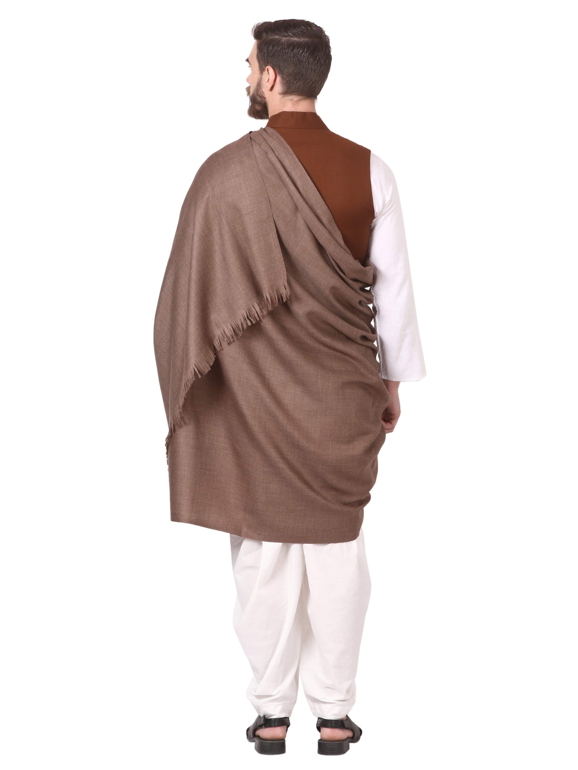 Pashtush India 127x254 Pashtush Mens Lohi, Thick and Warm gents Shawl, 100% Pure Wool, Woolmark Certified