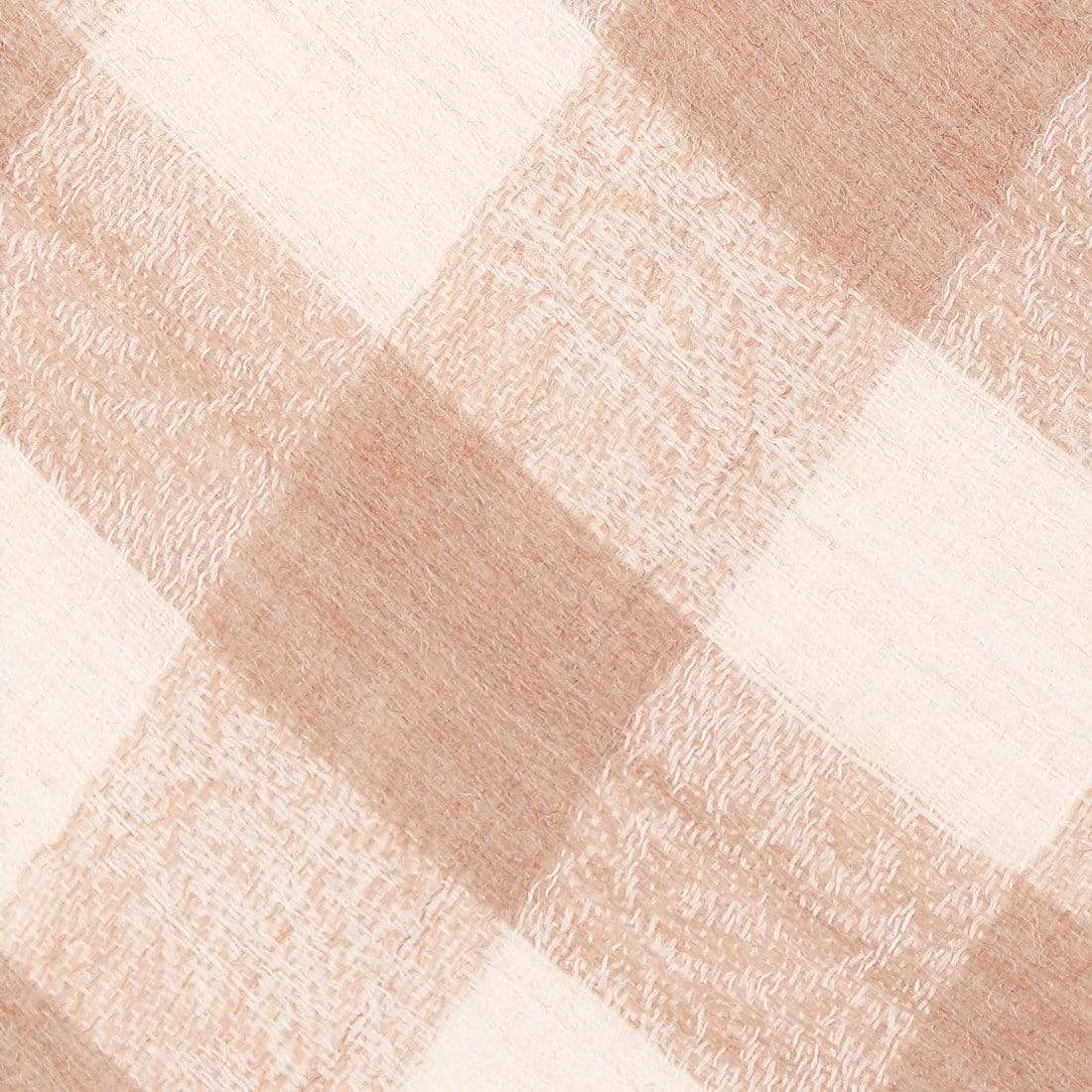 Pashtush Shawl Store Tie Pashtush Mens Pashmina Necktie, Soft and Luxurious, Paisley Checks, Free Size, Beige
