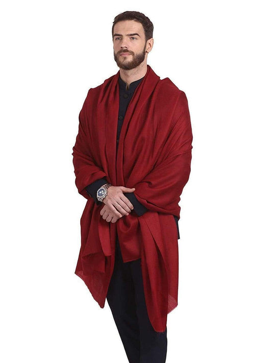 Pashtush Shawl Store Shawl Pashtush Mens Royal and Ring Shawl (Maroon)