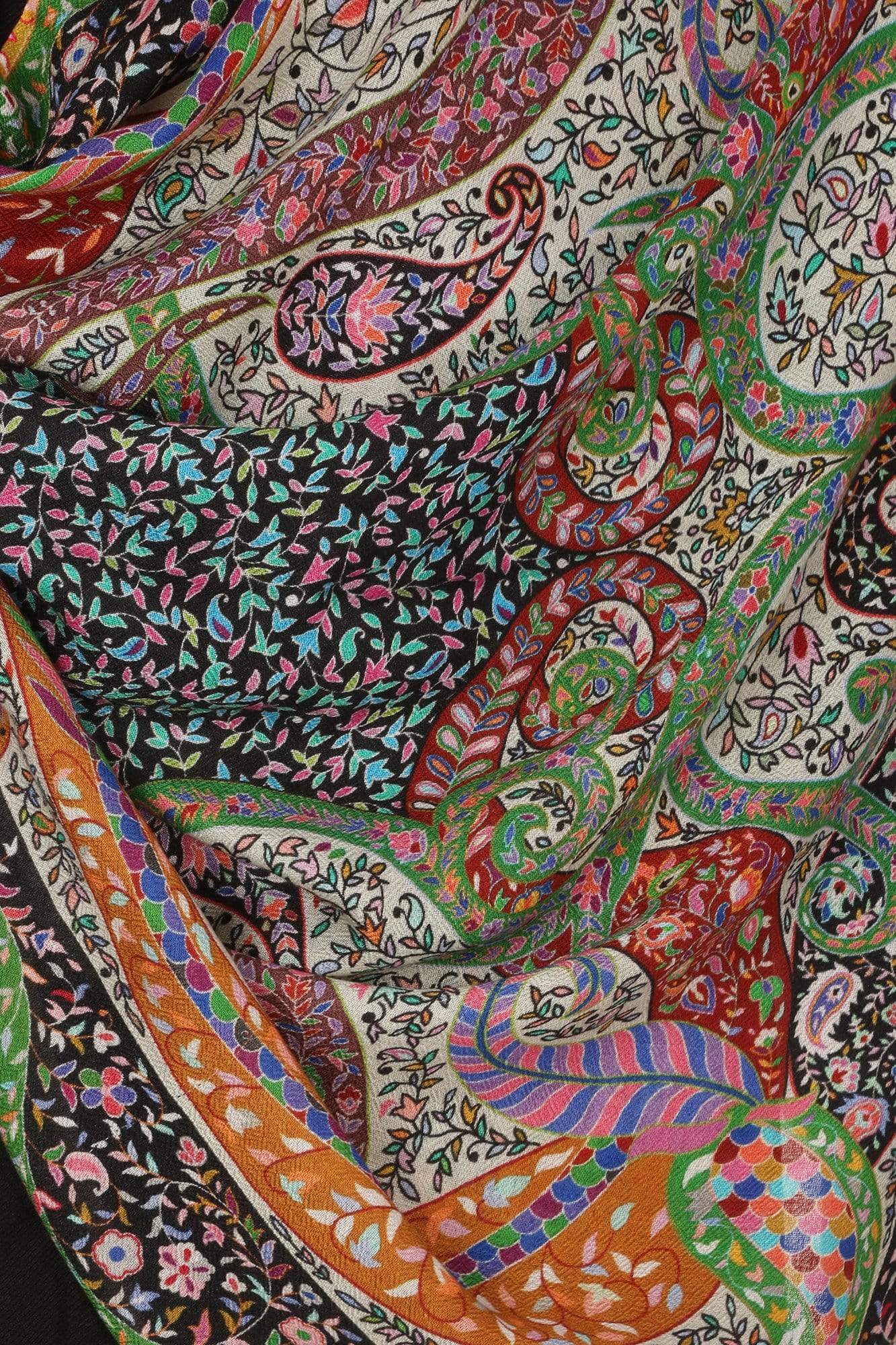 Pashtush India 70x200 Pashtush Mens Stole, Kalamkari Printed Ethnic Scarf