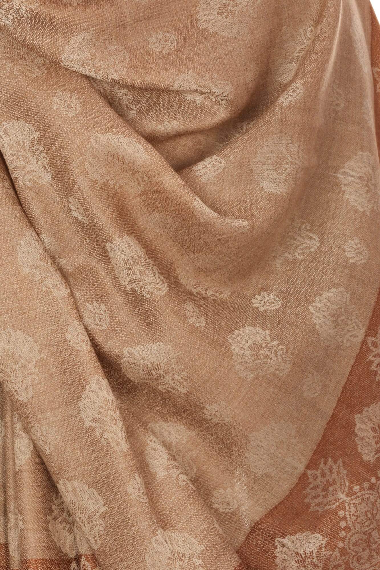 Pashtush India 100x200 Pashtush Mens Stole Scarf, Extra Soft Wool Stole - Taupe