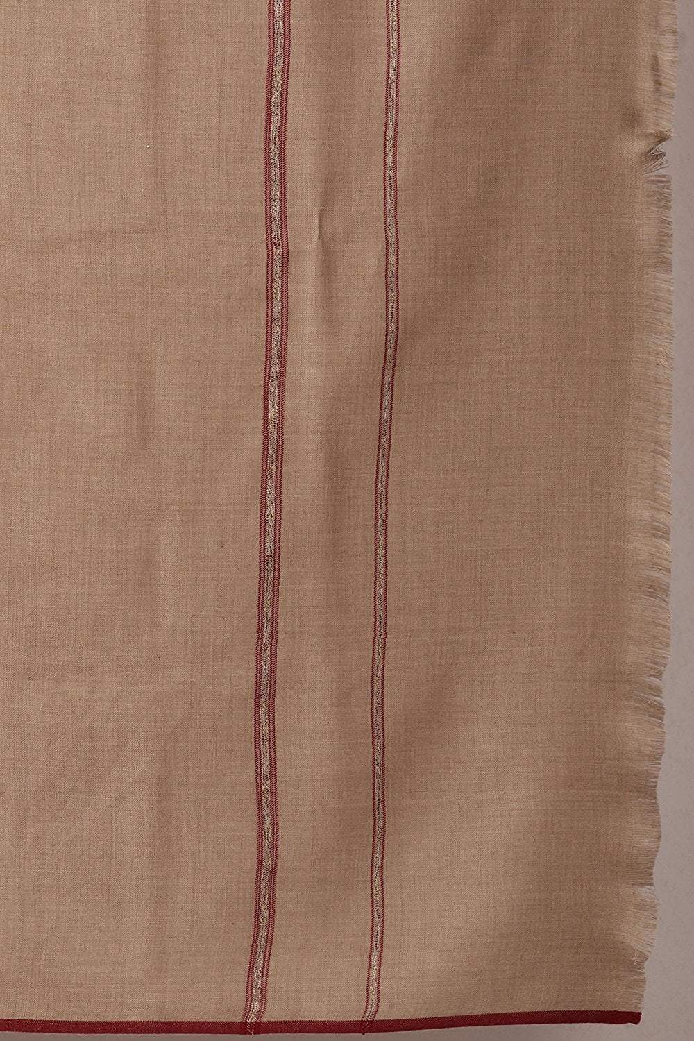 Pashtush India 127x254 Pashtush Mens Thick Shawl Gents Lohi Woven Kinauri Design, Beige