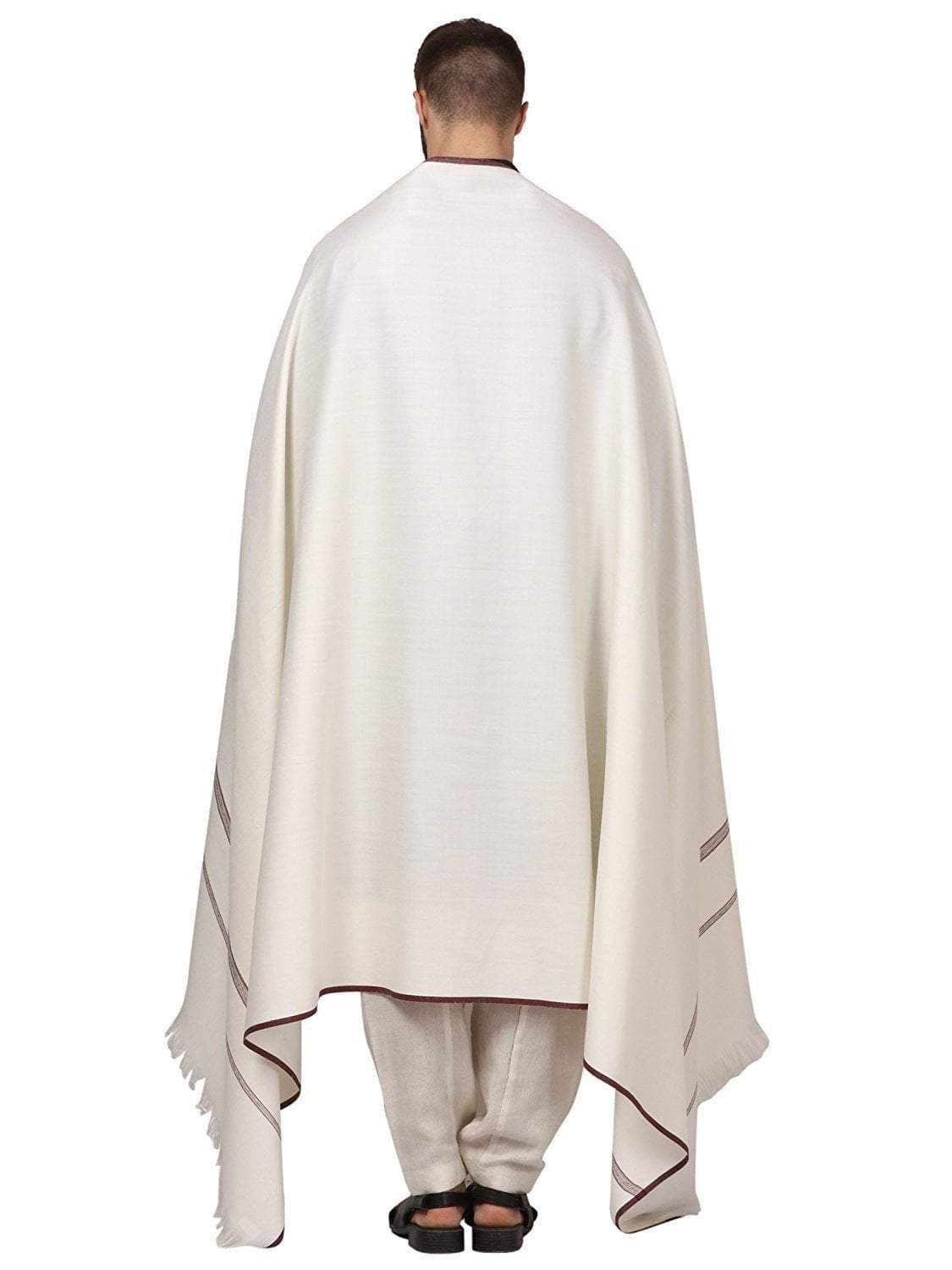 Pashtush India Shawl Pashtush Mens Thick Shawl Gents Lohi Woven Kinauri Design Full Mens Size.