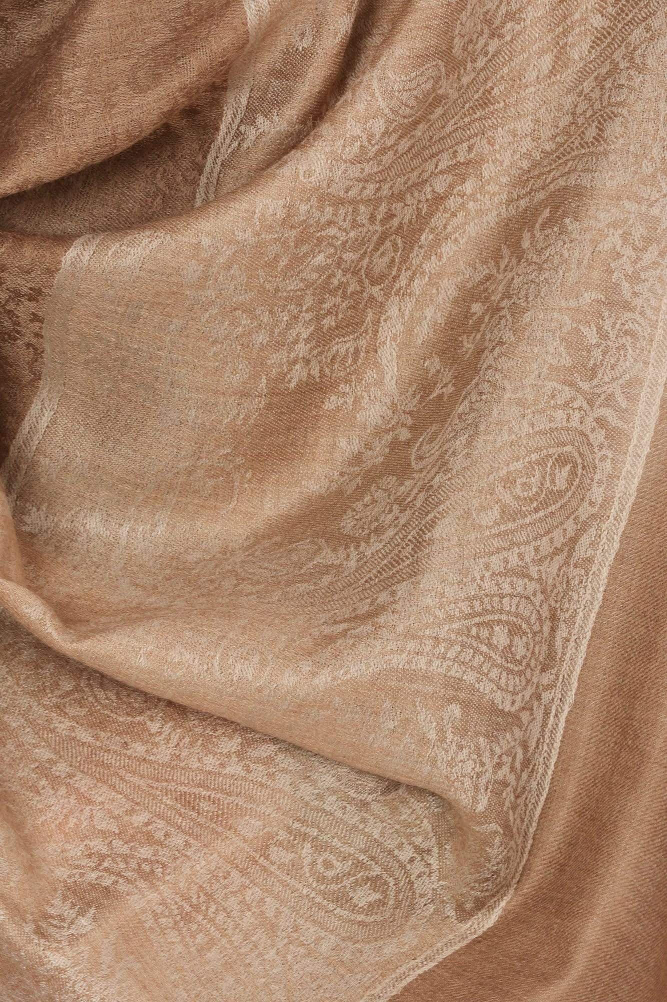 Pashtush India 114x228 Pashtush Mens Woven Jacquard Shawl, Extra Fine Wool, Soft and Warm