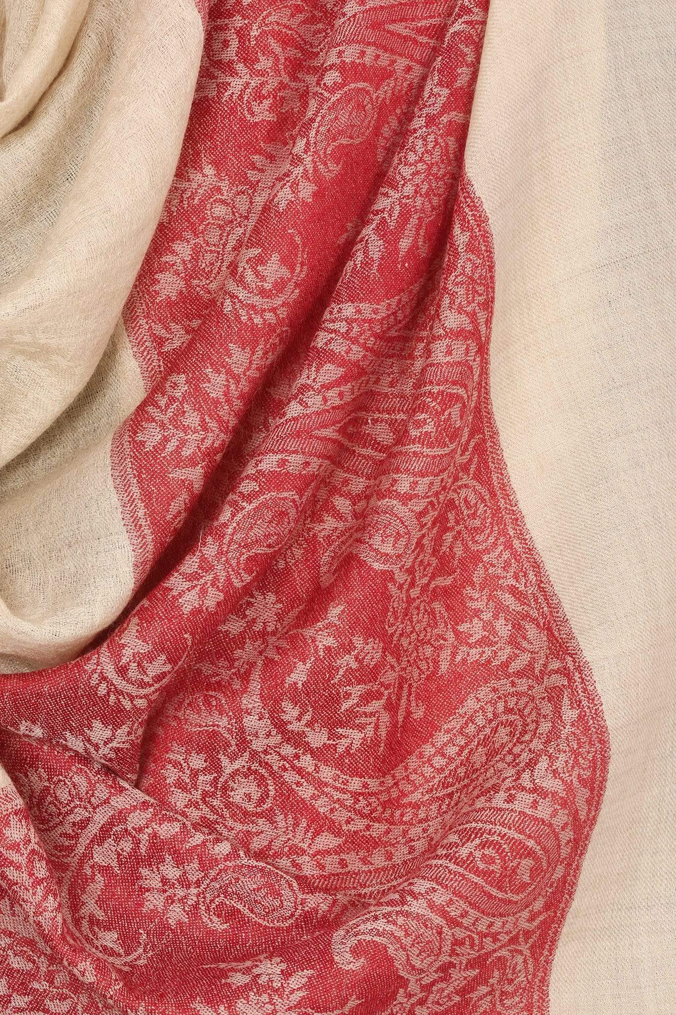 Pashtush India 114x228 Pashtush Mens Woven Jacquard Shawl, Fine Wool, Extra Soft and Warm