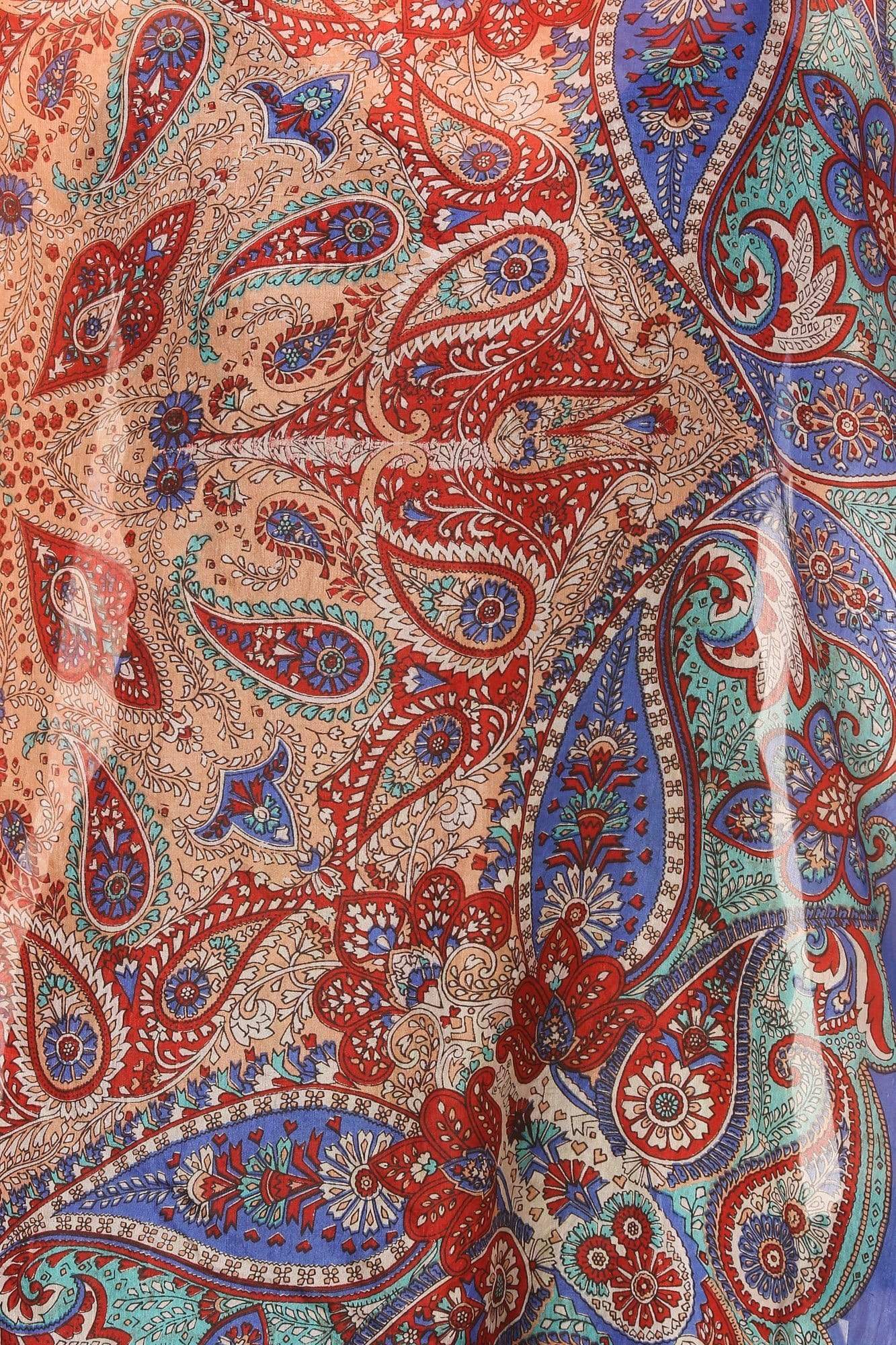 Pashtush India Scarf Pashtush Women's 100% Pure Silk, Printed Scarf - Chanting Paisleys