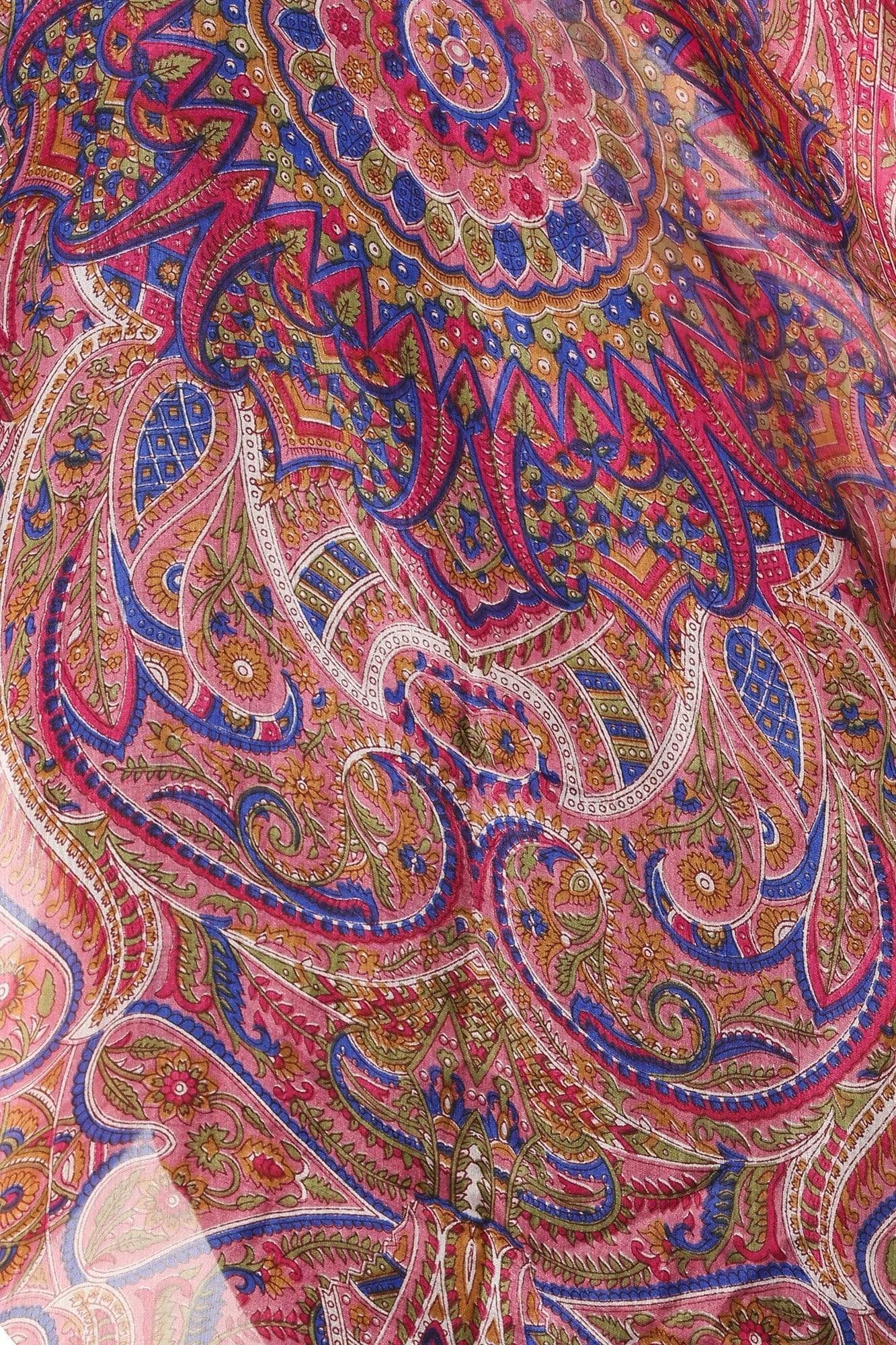 Pashtush India Stole Pashtush Women's 100% Pure Silk, Printed Scarf - Paisley Romance