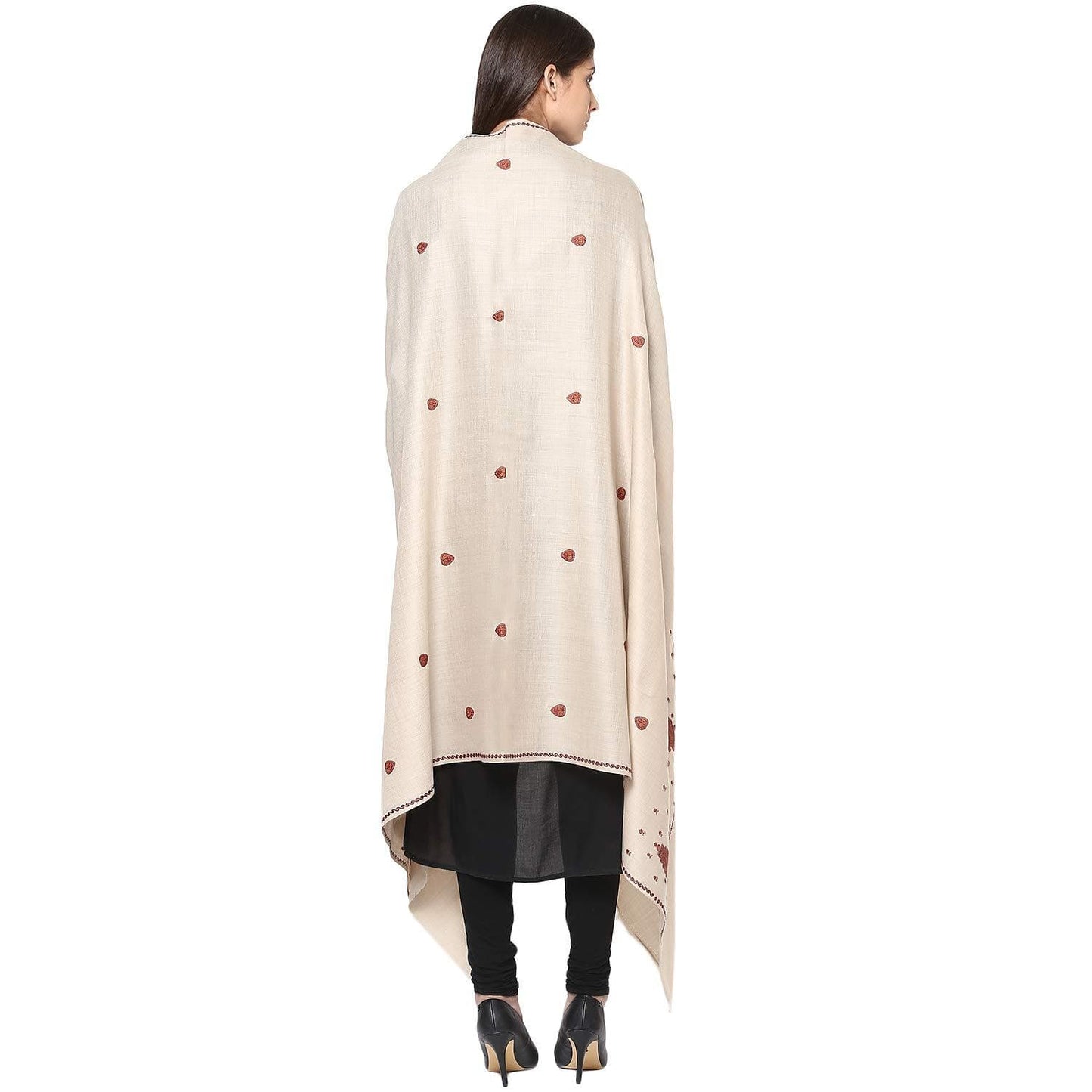 Pashtush Store Shawl Pashtush Women's Embroidery Shawl Fine Wool Kashmiri Shawl, warm soft and elegant