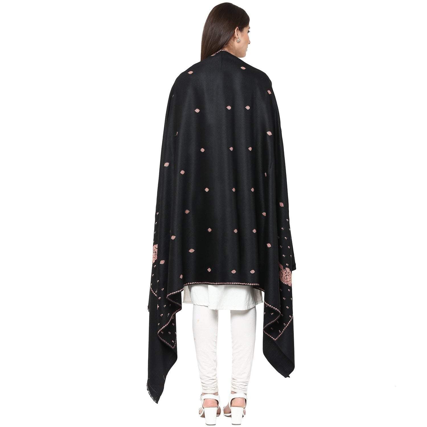 Pashtush India 100x200 Pashtush Women's Embroidery Shawl Fine Wool Kashmiri Shawl, warm soft and elegant