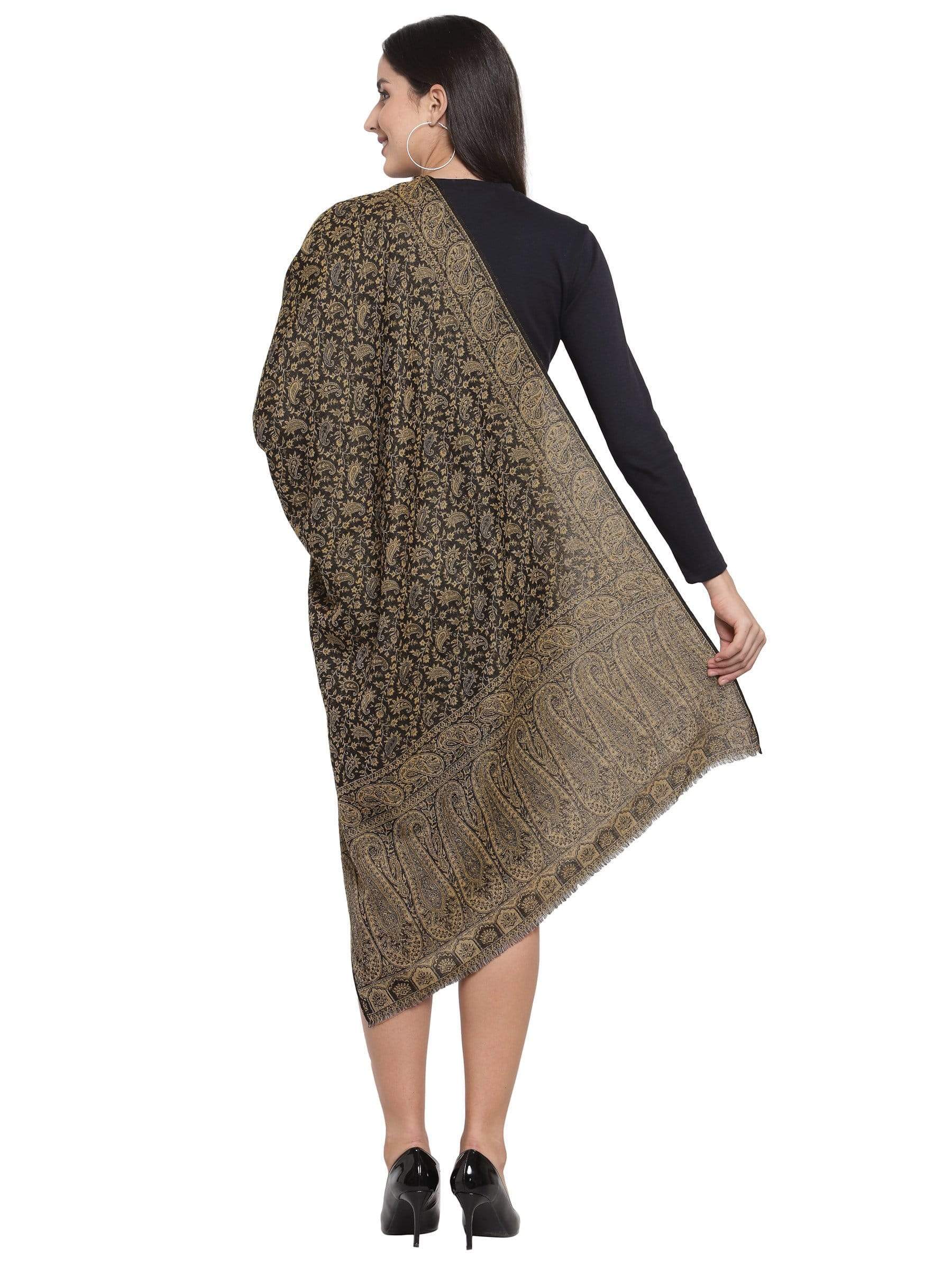 Pashtush India 70x200 Pashtush Women's Ethnic Weave Stole, Fine Wool