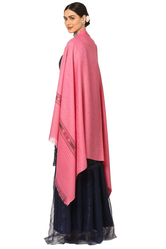 Pashtush India 100x200 Pashtush Women's Fine Wool Shawl, Soft and Warm, Kullu Design, Jacquard Weave - Gajri