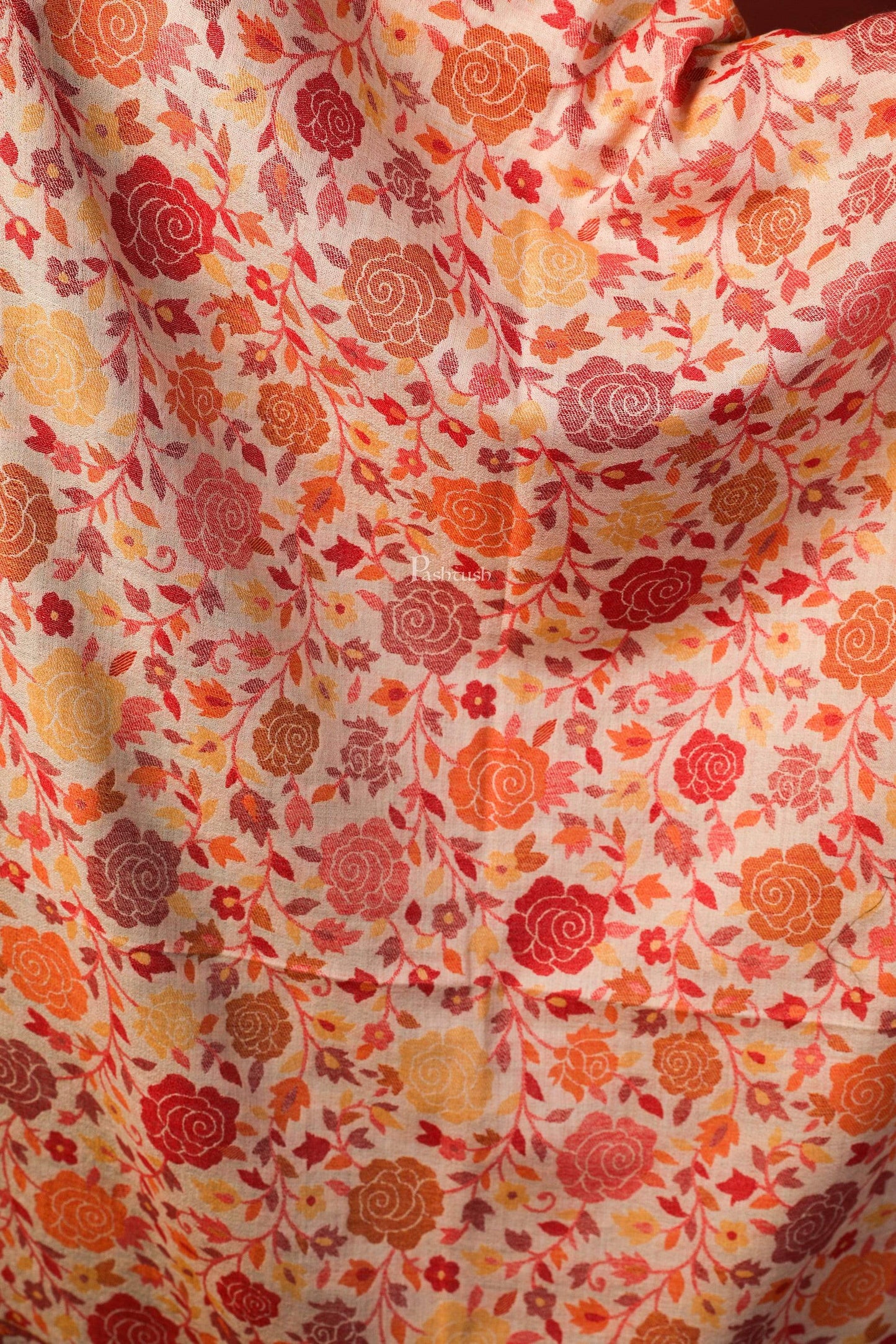 Pashtush Shawl Store 70x200 Pashtush Women's Jacquard Kaani light weight floral Stole , Multi-coloured
