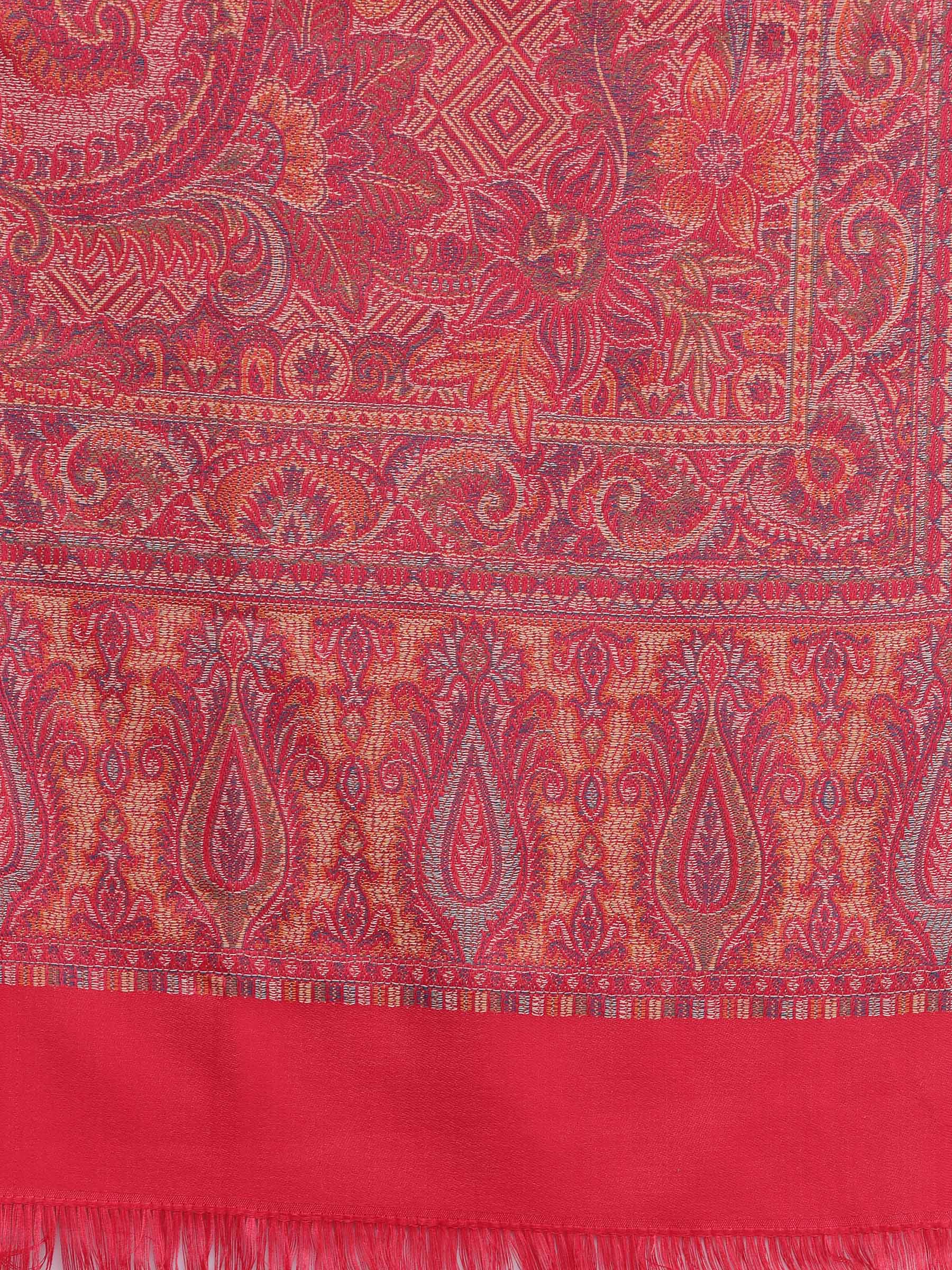 Pashtush India 100x200 Pashtush Women's Jamawar Shawl, Pink