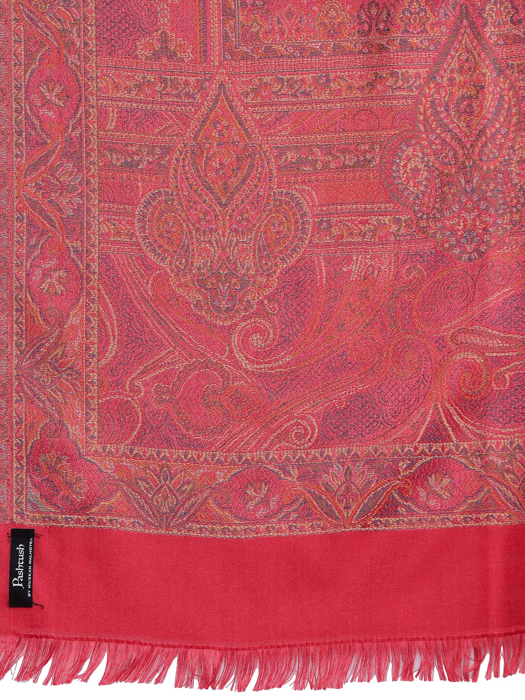 Pashtush India 100x200 Pashtush Women's Jamawar Shawl, Pink