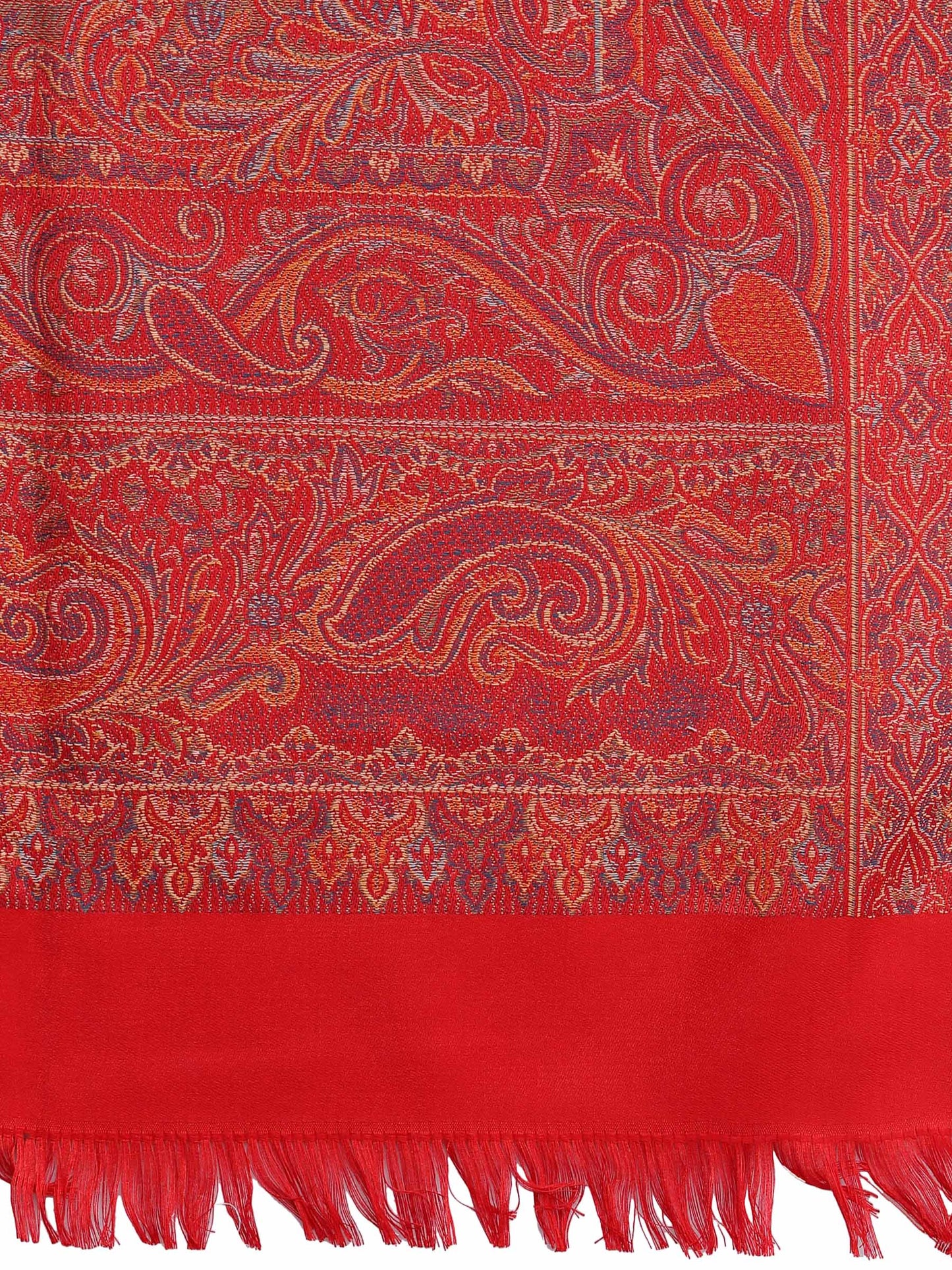 Pashtush India 100x200 Pashtush Women's Jamawar Shawl, Red