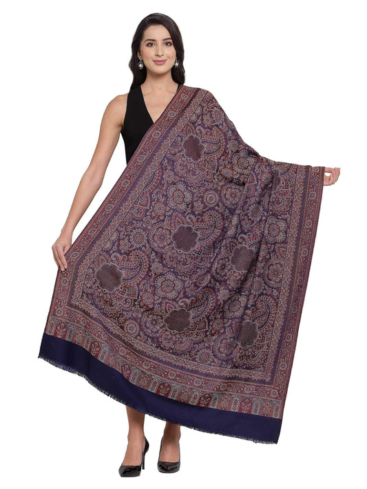 Pashtush India 100x200 Pashtush Women's Jamawar Shawl with Crystal Work Shawl, Faux Pashmina