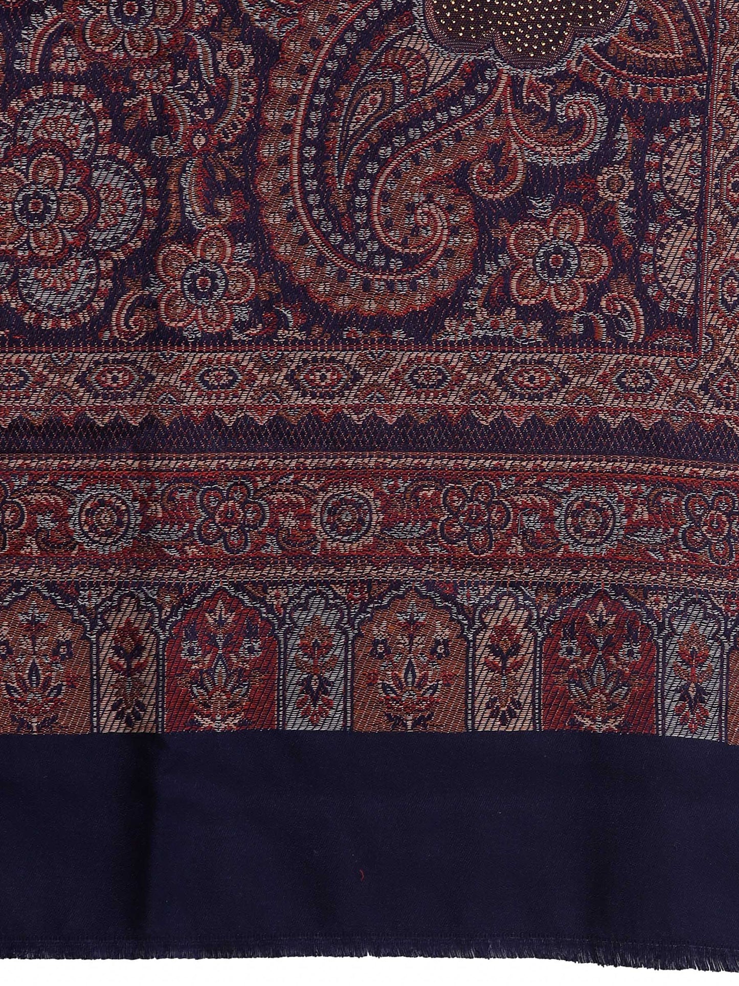 Pashtush India 100x200 Pashtush Women's Jamawar Shawl with Crystal Work Shawl, Faux Pashmina