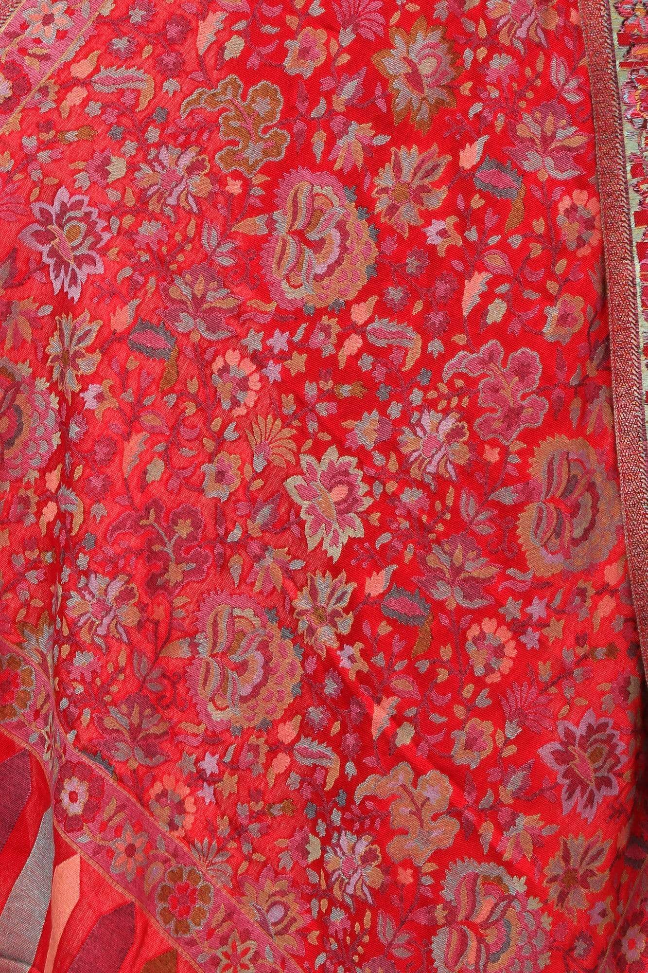 Pashtush India Stole Pashtush Women's Kaani Design, Soft Bamboo Scarf, Casual Shawls, Stoles, Wraps (soft Bamboo) Black (Maroon)
