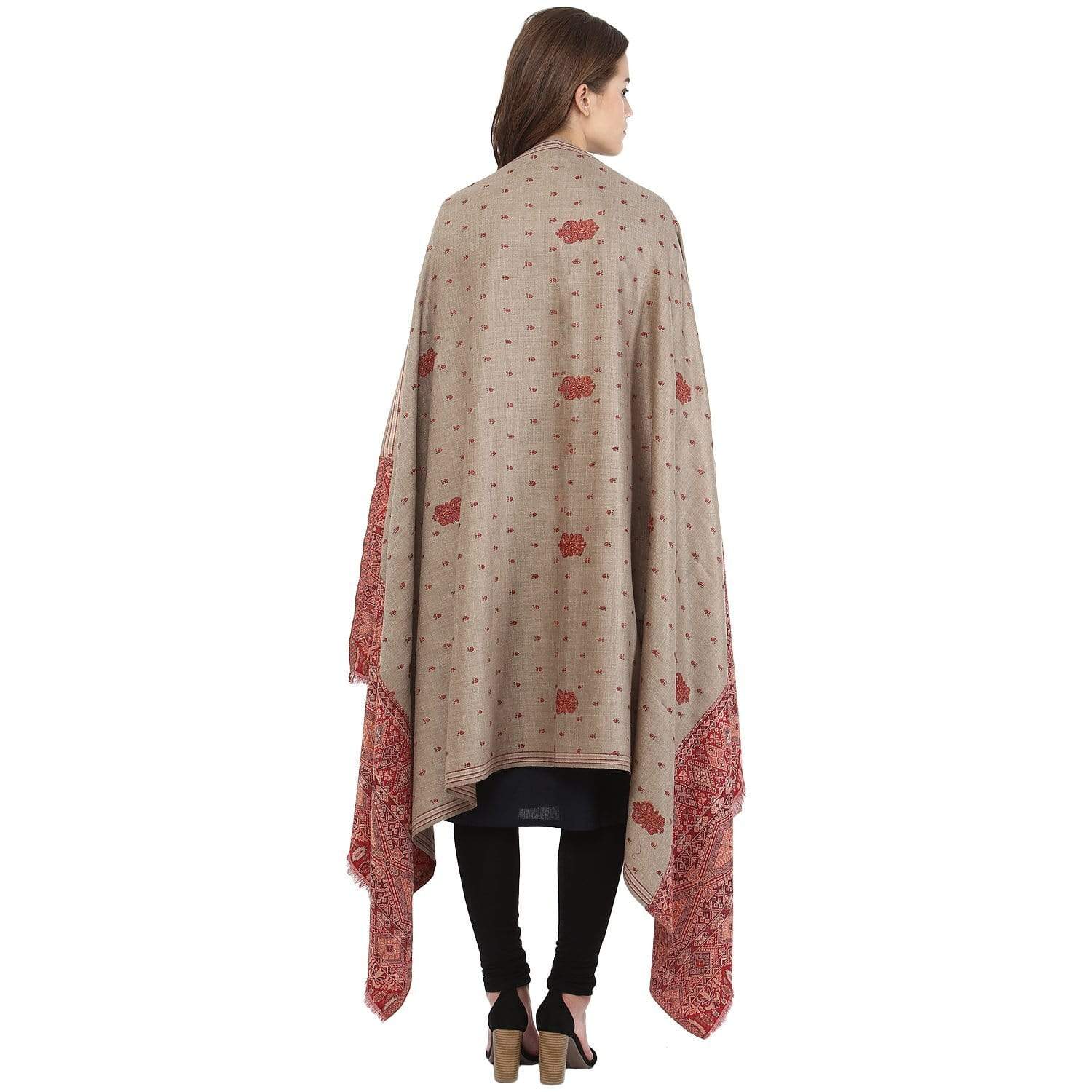Pashtush Shawl Store Shawl Pashtush Women's Kashmiri Embroidery Shawl, Jacquard palla, Needlework