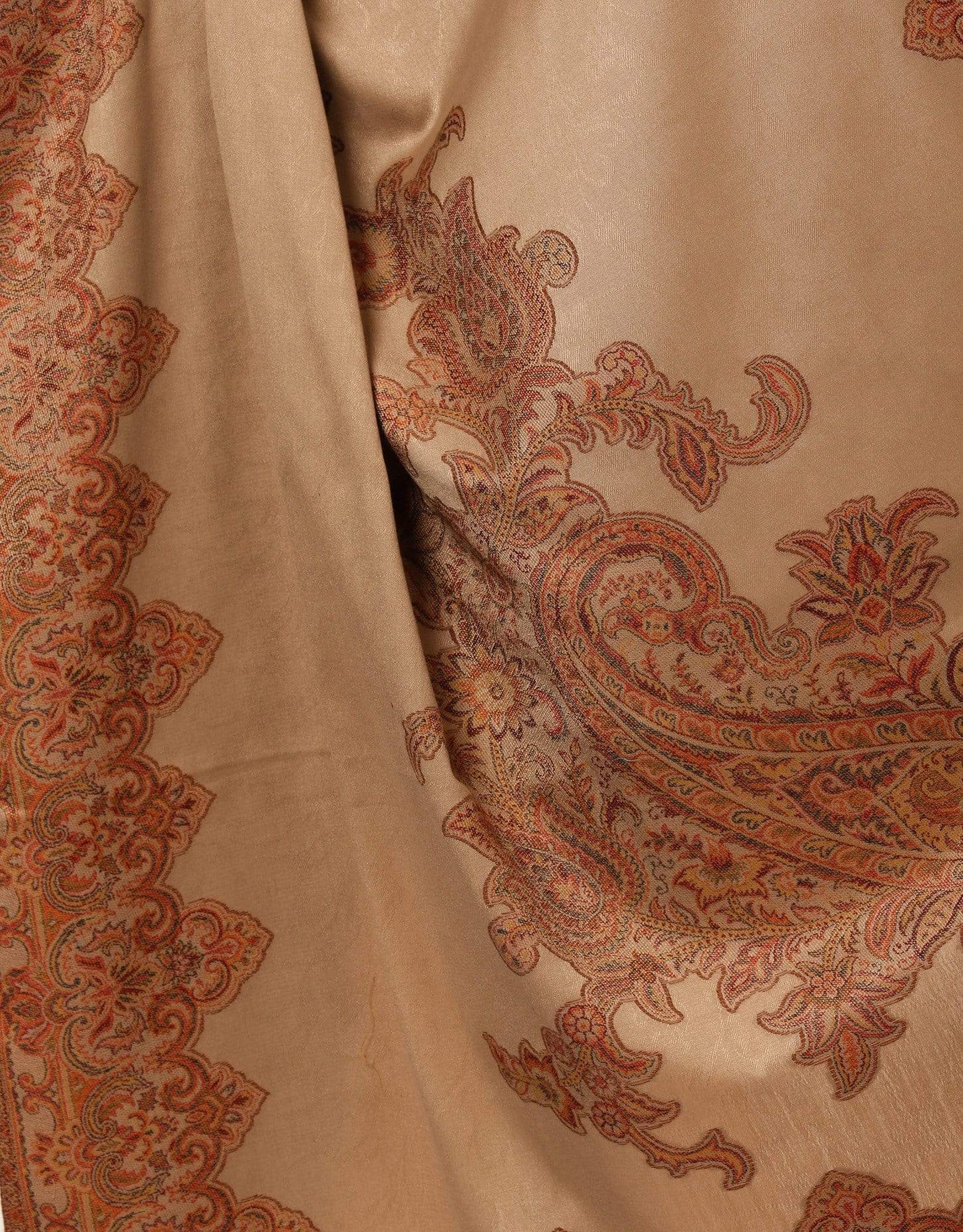 Pashtush Shawl Store Shawl Pashtush Women's Kashmiri Jacquard Ambi Shawl, Warm and soft, Faux Pashmina - Beige