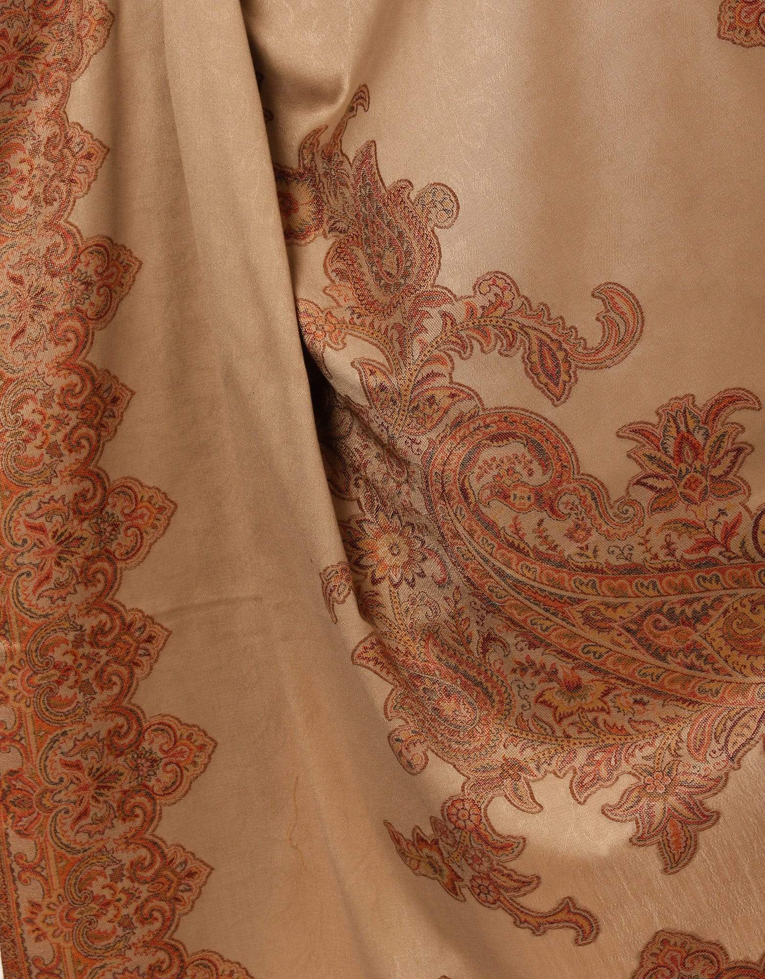 Pashtush Shawl Store Shawl Pashtush Women's Kashmiri Jacquard Ambi Shawl, Warm and soft, Faux Pashmina - Beige