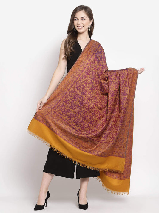 Pashtush India 100x200 Pashtush Women's Kashmiri Shawl, Faux Pashmina Design
