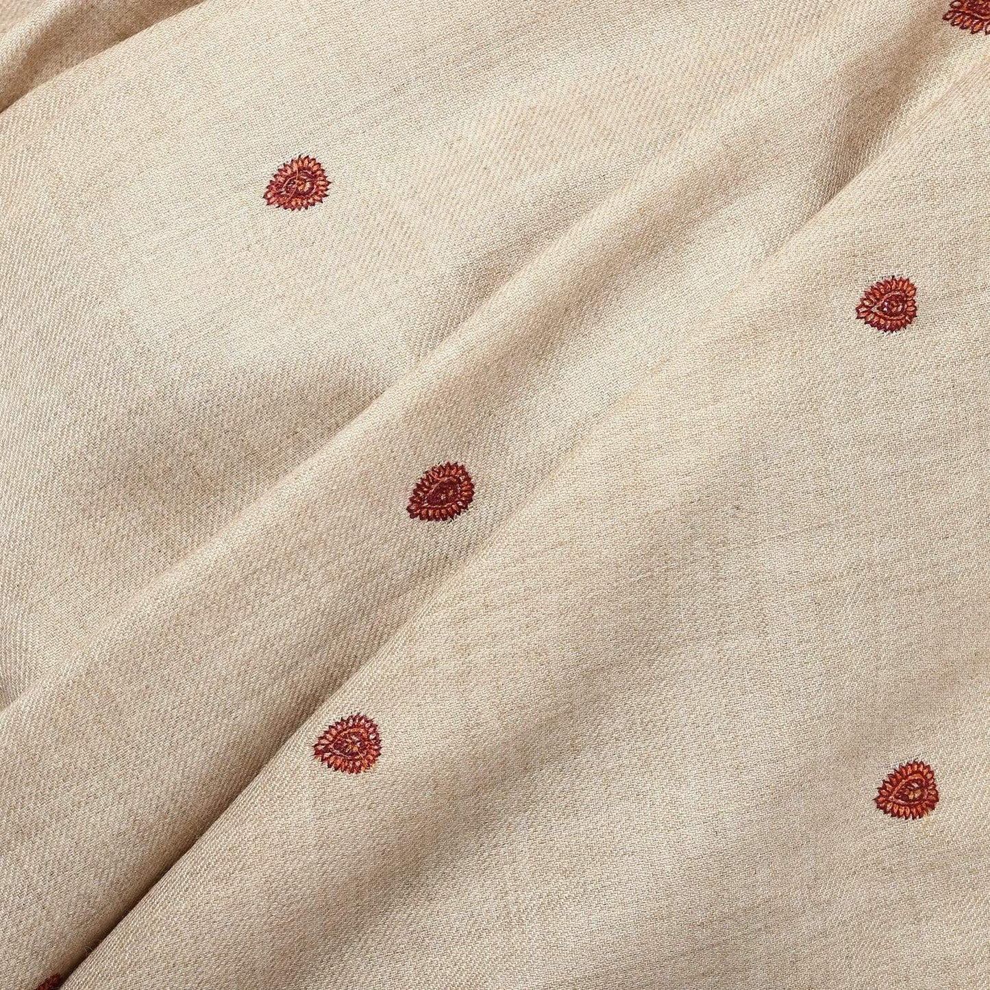 Pashtush India Shawl Pashtush Women's Kashmiri Woollen Hand Booty Shawl (Beige , Free Size)