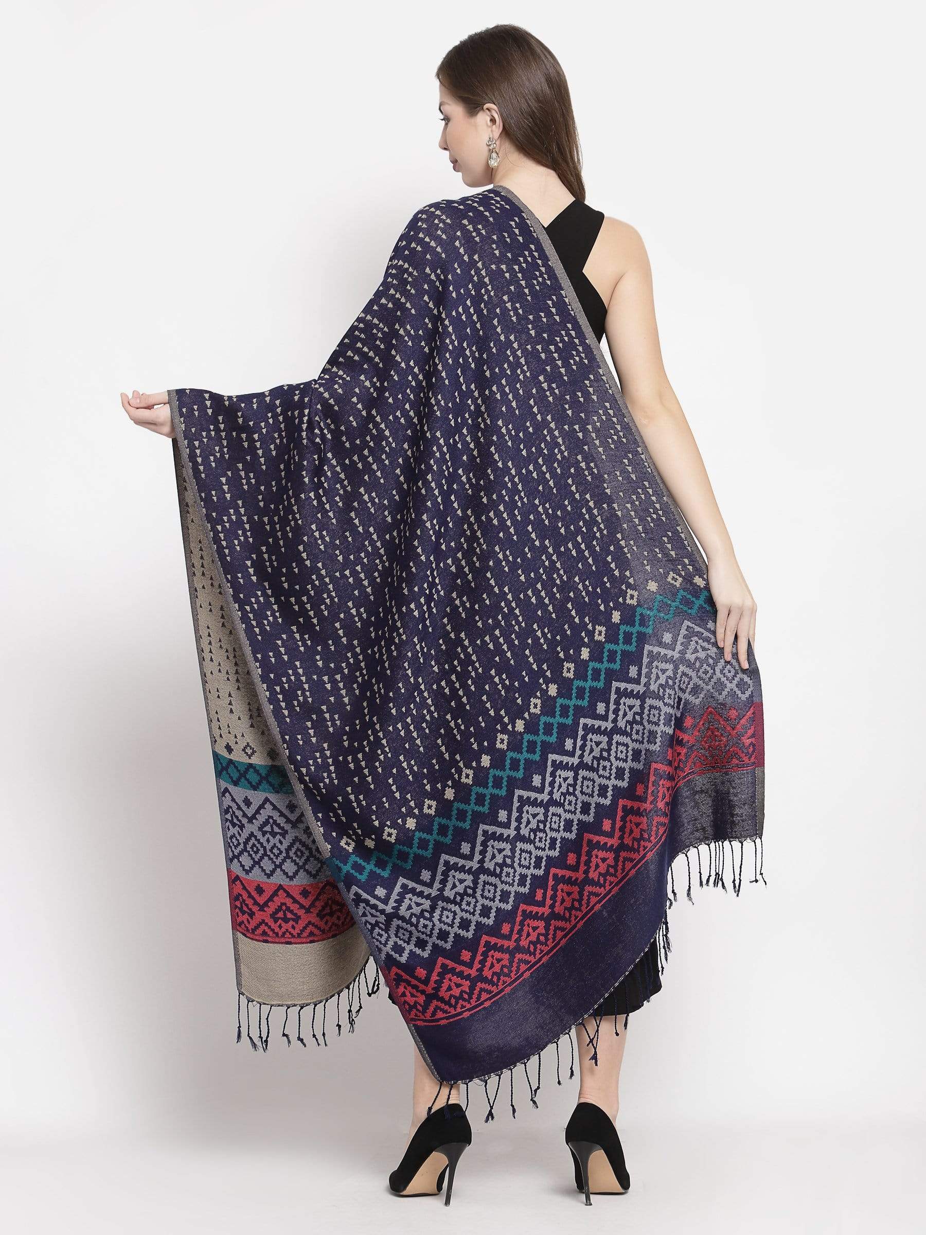 Pashtush India 70x200 Pashtush Women's Kullu Design, Soft Bamboo Scarf, Casual Shawls, Stoles, Wraps, Aztec Collection (soft Bamboo)