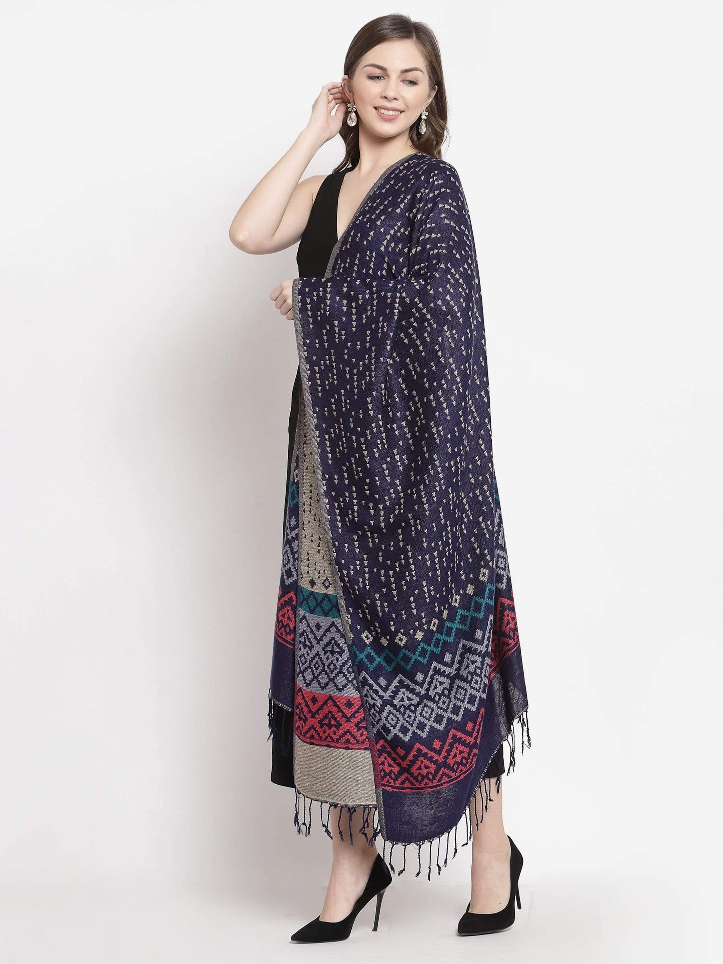 Pashtush India 70x200 Pashtush Women's Kullu Design, Soft Bamboo Scarf, Casual Shawls, Stoles, Wraps, Aztec Collection (soft Bamboo)