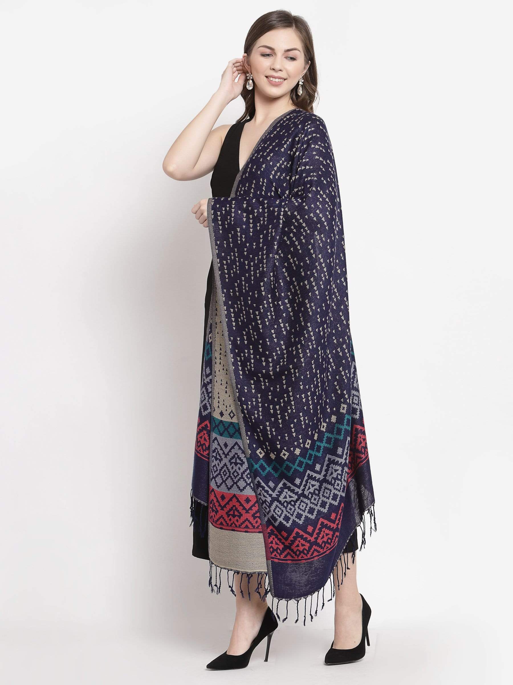 Pashtush India 70x200 Pashtush Women's Kullu Design, Soft Bamboo Scarf, Casual Shawls, Stoles, Wraps, Aztec Collection (soft Bamboo)