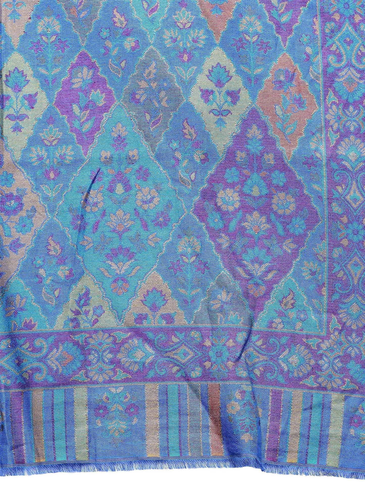 Pashtush India 70x200 Pashtush Women's Paisley Design, Soft Bamboo Scarf, Blue