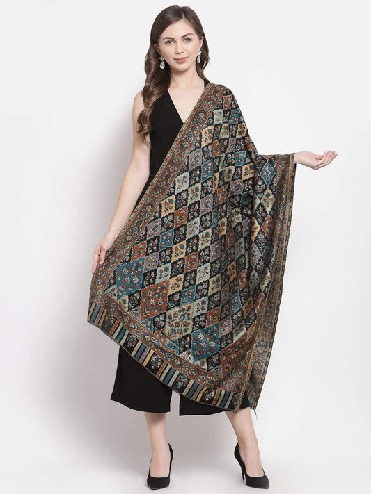 Pashtush India 70x200 Pashtush Women's Paisley Design, Soft Bamboo Scarf, Multi Coloured