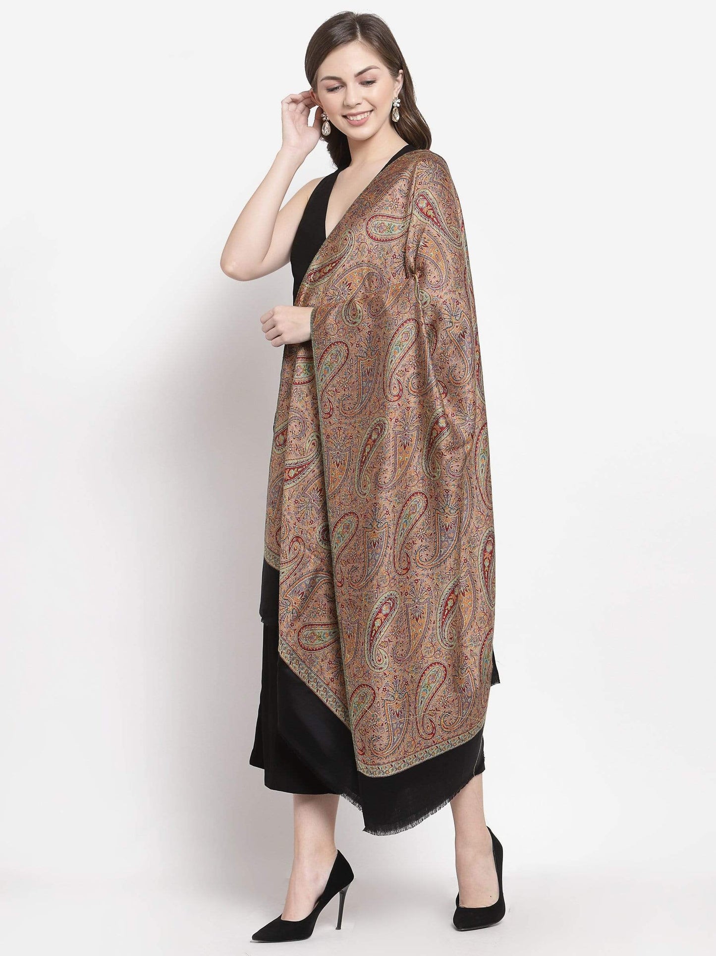 Pashtush India 70x200 Pashtush Women's Paisley Design, Soft Bamboo Scarf, Multi Coloured