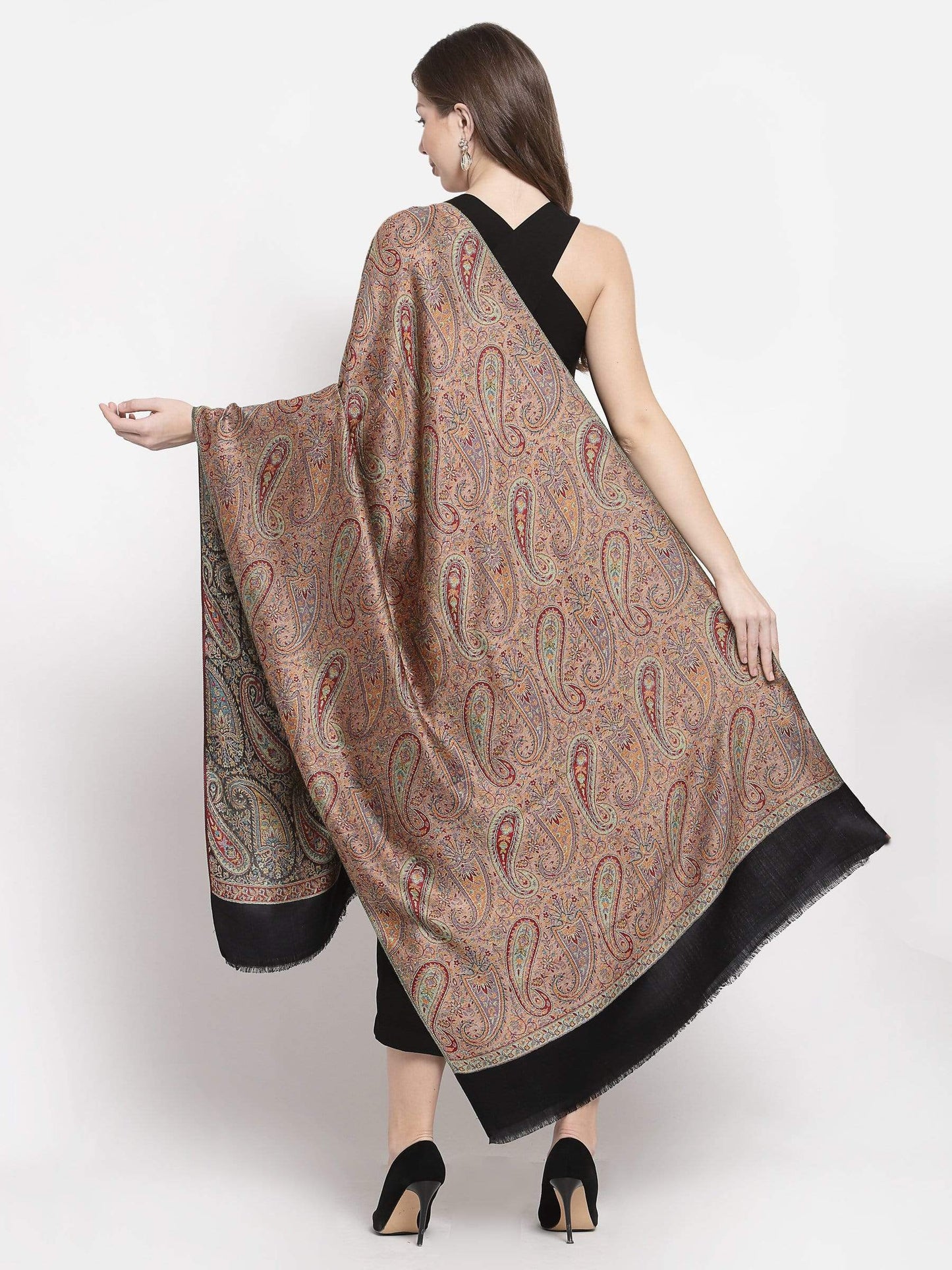 Pashtush India 70x200 Pashtush Women's Paisley Design, Soft Bamboo Scarf, Multi Coloured