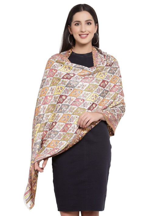 Pashtush India 70x200 Pashtush Women's Paisley Design, Soft Bamboo Scarf, Multi Coloured