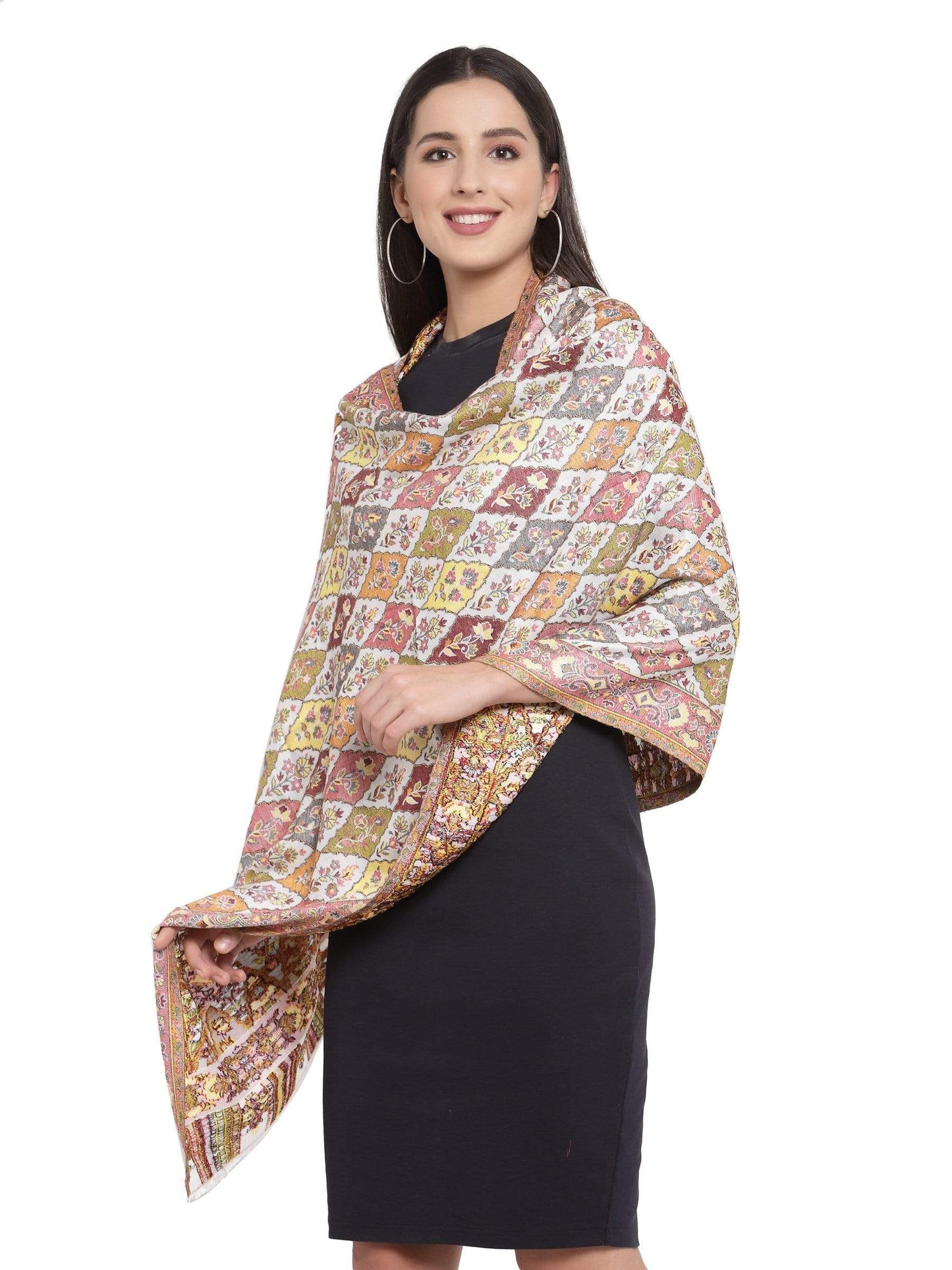 Pashtush India 70x200 Pashtush Women's Paisley Design, Soft Bamboo Scarf, Multi Coloured