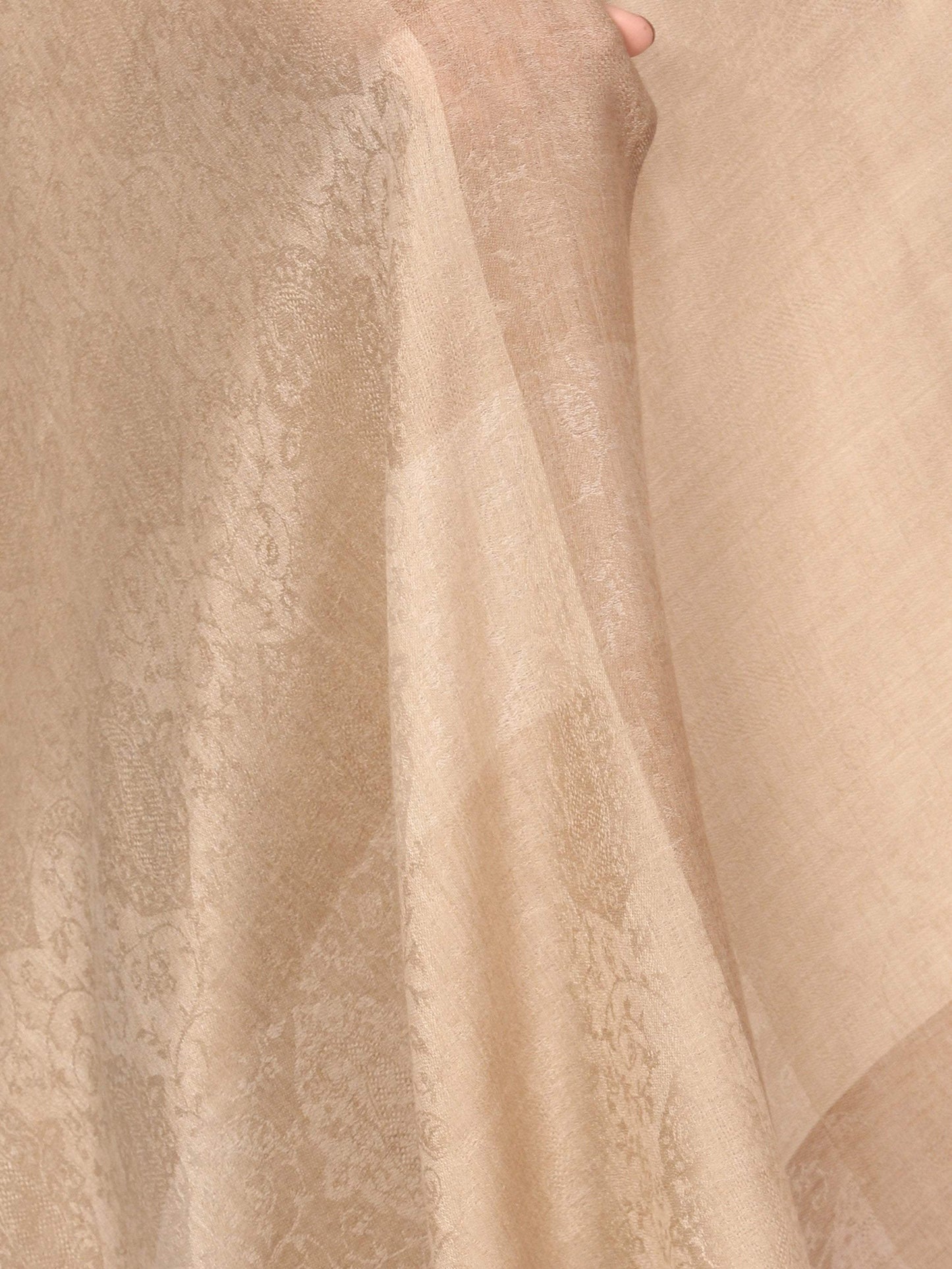 Pashtush India 70x200 Pashtush Women's Reversible Stole, Fine Wool Scarf (Extra Soft and warm)