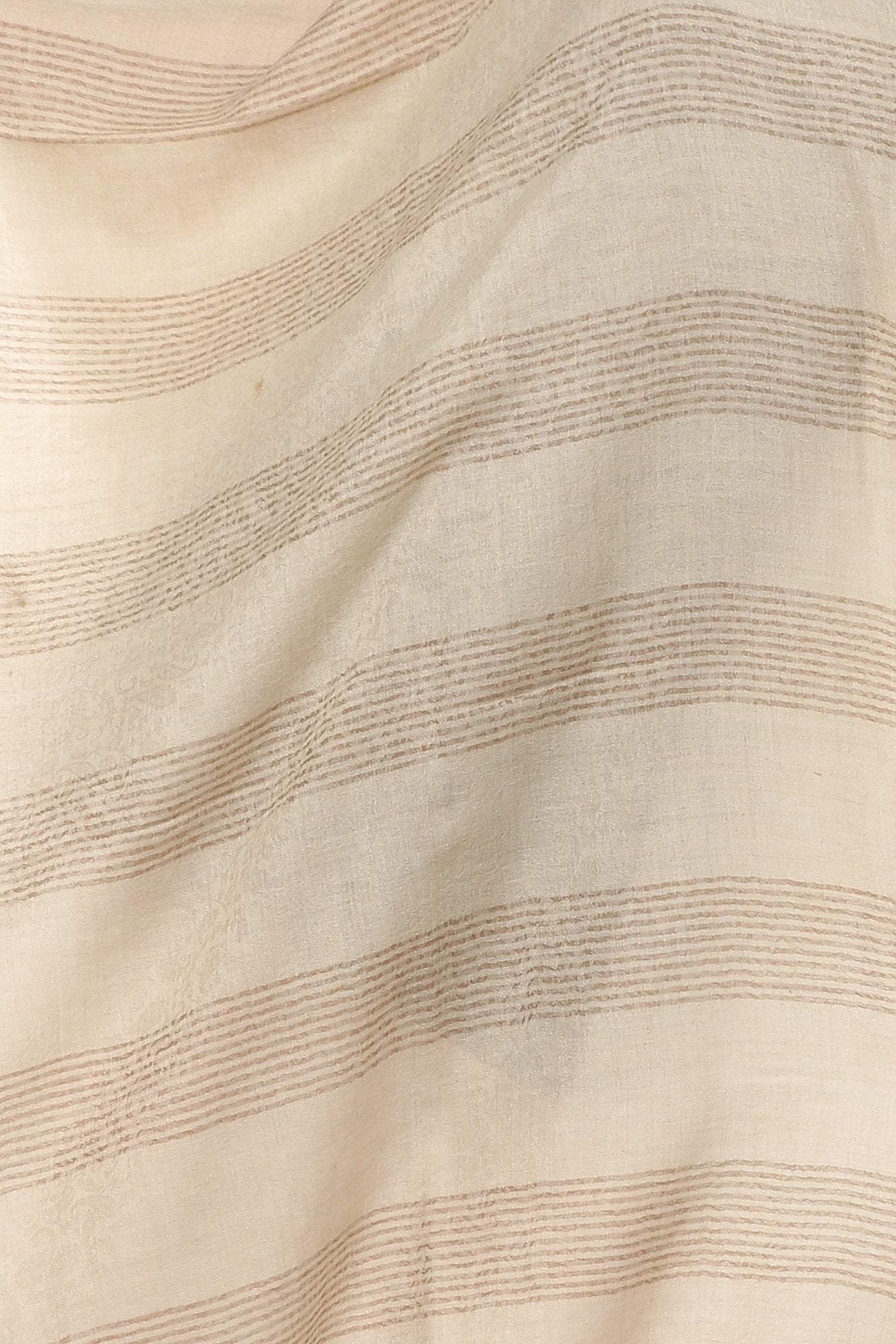 Pashtush Store Stole Pashtush Women's Reversible Stole, with Stripes, Natural Wool, Subtle Beige