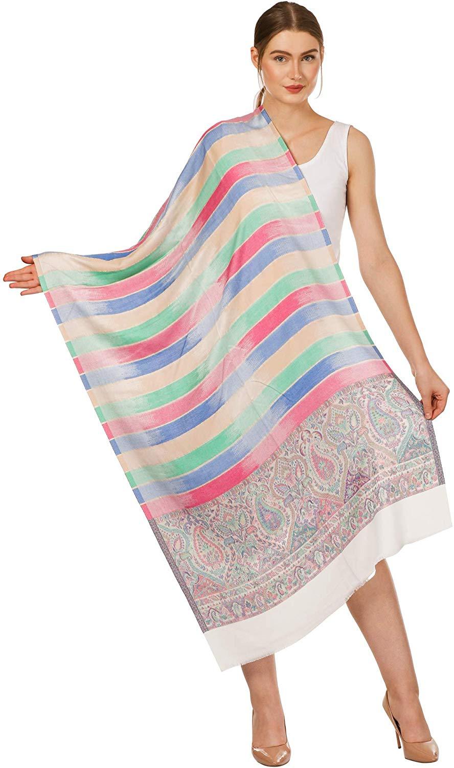 Pashtush Shawl Store Stole Pashtush Women's Scarf, Soft Bamboo Stole, Multicoloured