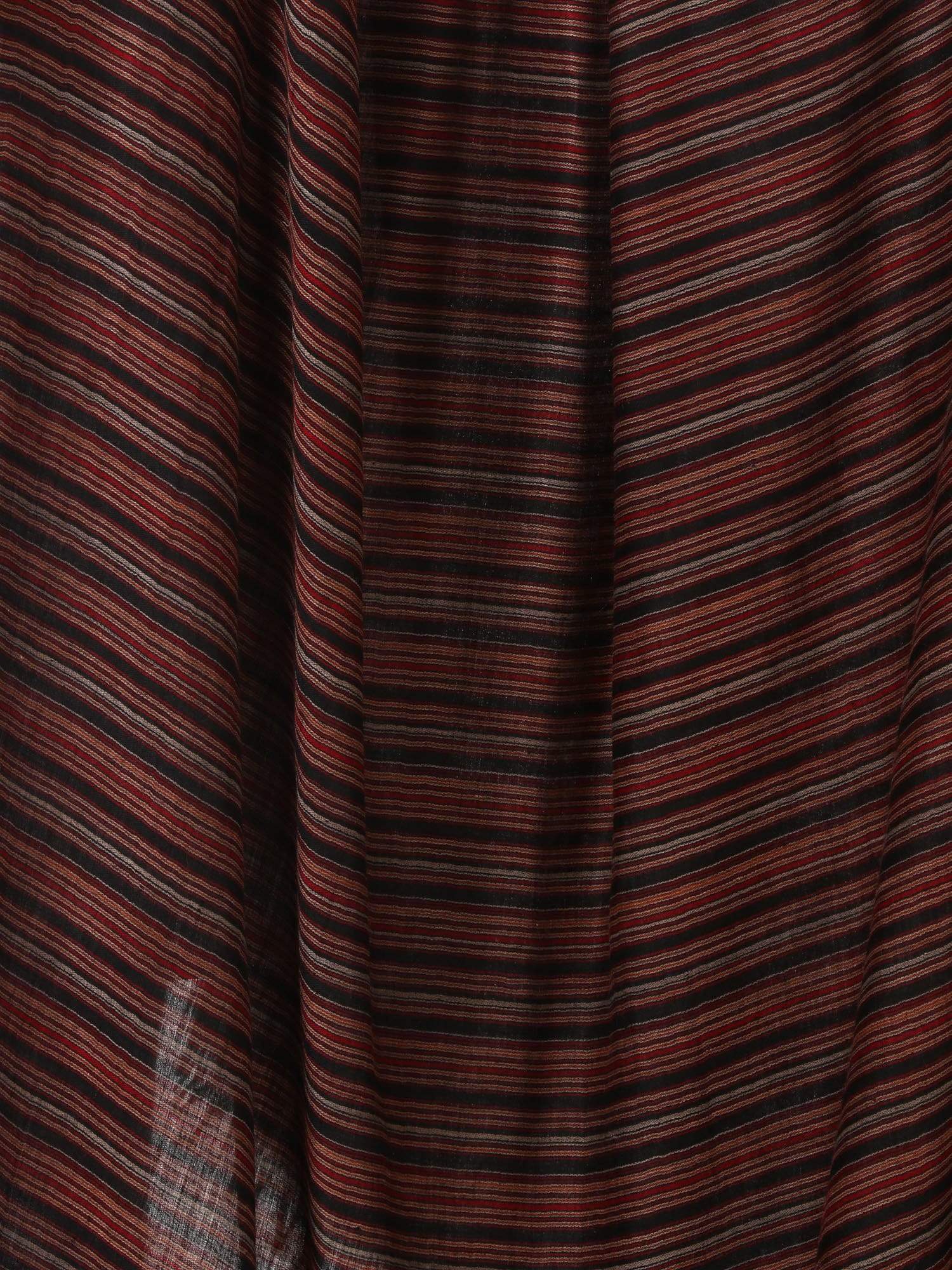 Pashtush India 100x200 Pashtush Women's Shawl, Fine Wool, Striped Design, Faux Pashmina, Soft and Warm, Black