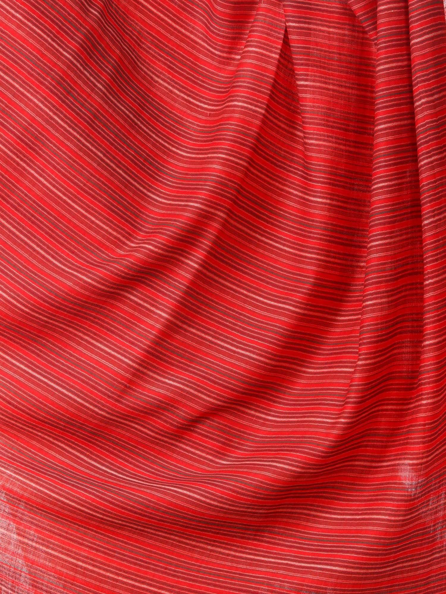 Pashtush Shawl Store Shawl Pashtush Women's Shawl, Fine Wool, Striped Design, Faux Pashmina, Soft and Warm, Deep Red
