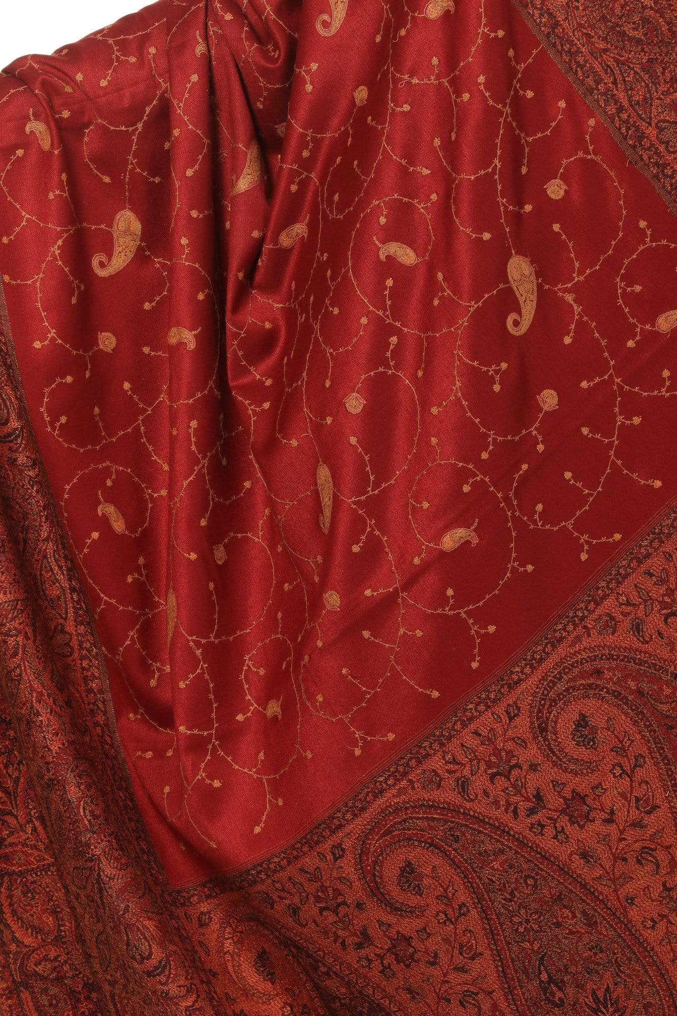 Pashtush Shawl Store Shawl Pashtush Women's Shawl, Vintage Jamawar Design with Needle Embroidery