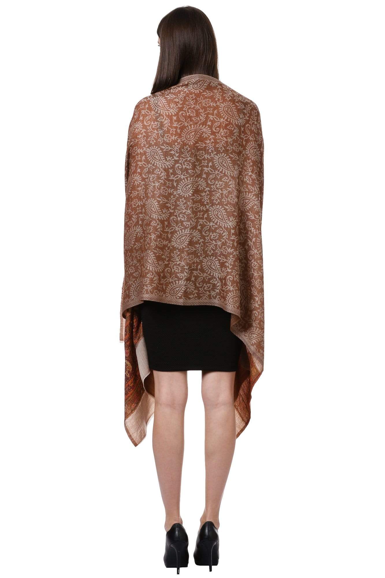 Pashtush India 70x200 Pashtush Women's Silk-Wool, Soft Reversible Stole