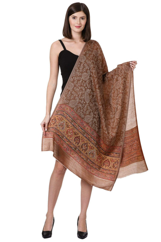Pashtush India 70x200 Pashtush Women's Silk-Wool, Soft Reversible Stole