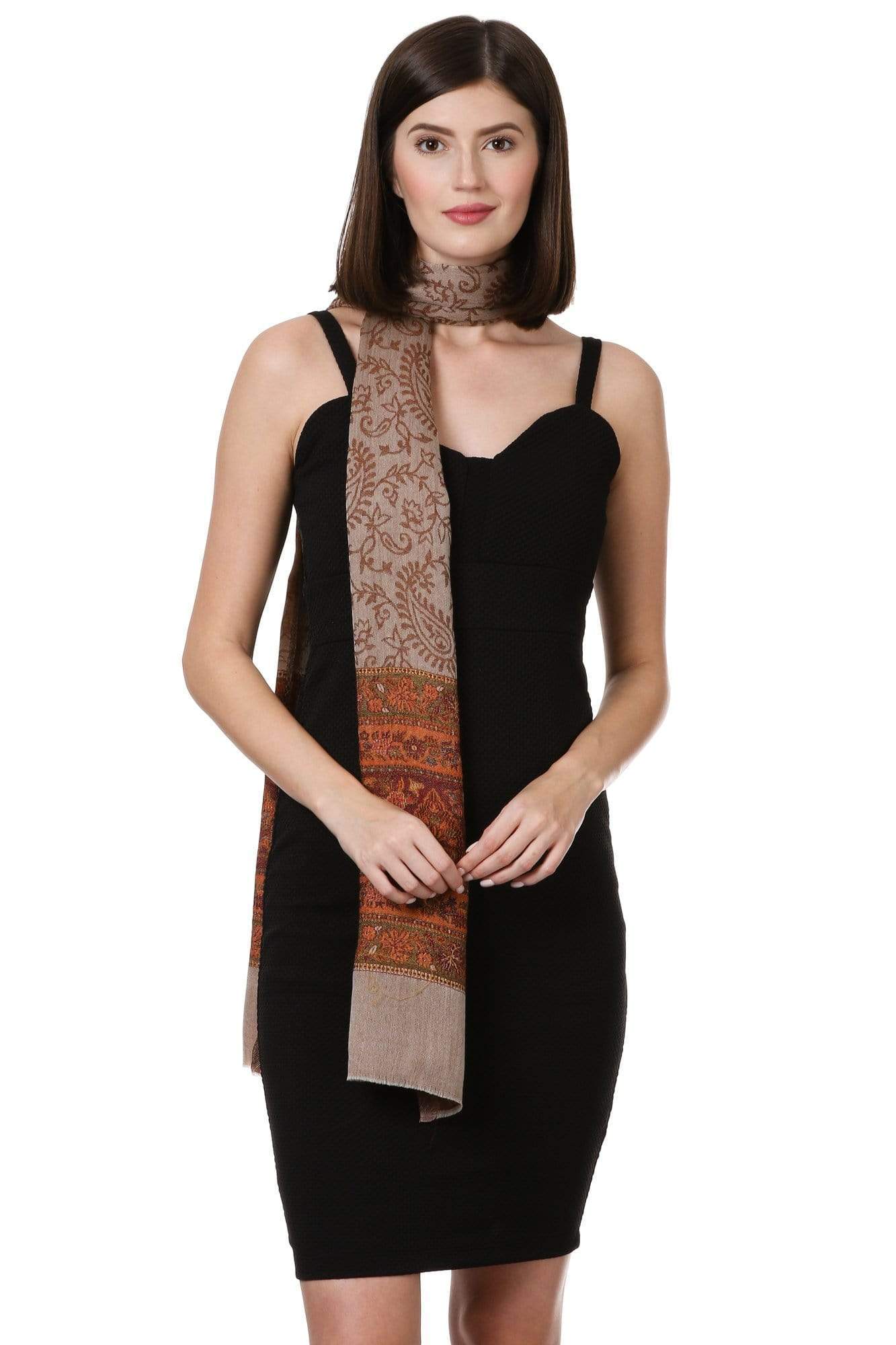 Pashtush India 70x200 Pashtush Women's Silk-Wool, Soft Reversible Stole